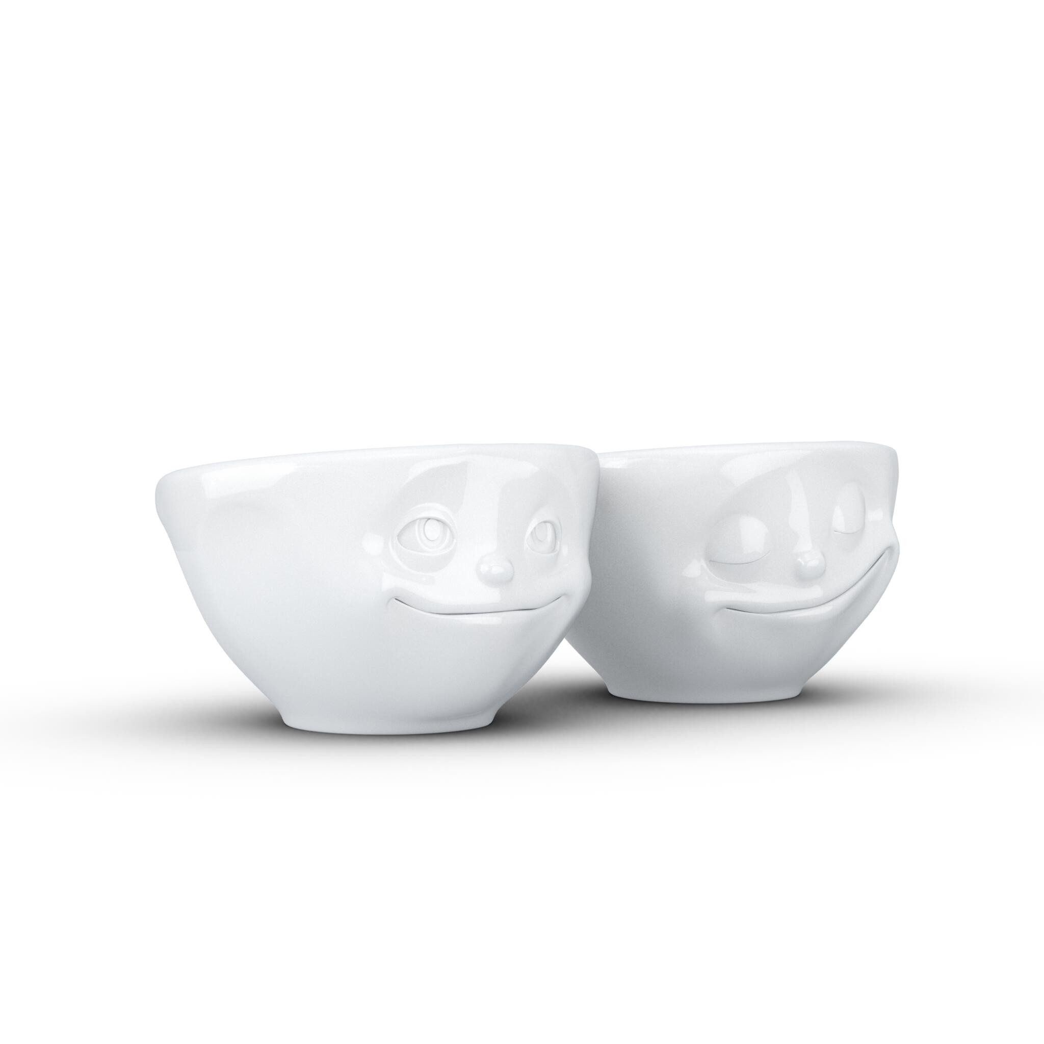 FIFTYEIGHT PRODUCTS Dipschale Set 4-tlg. Küssend Grinsend Verträumt Glücklich, 100% Made in Germany, spülmaschinenfest und mikrowellengeeignet