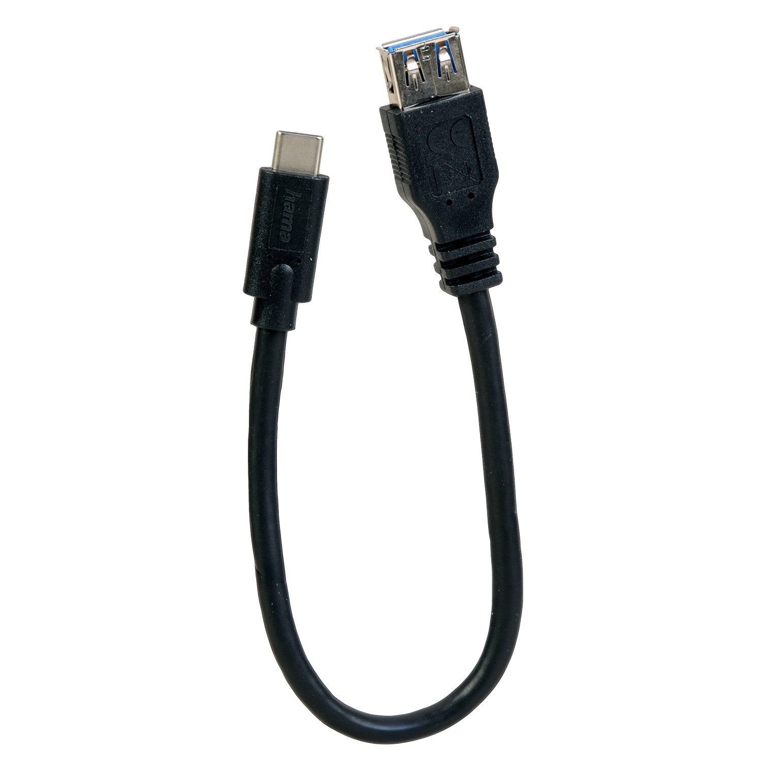 Hama USB-C zu USB-A 3.1 Gen 1 OTG Adapter USB-Kabel, USB-C, USB-A (25 cm), USB-C auf USB-A Buchse Konverter für PC Notebook Smartphone Tablet – Bild 2 von 5