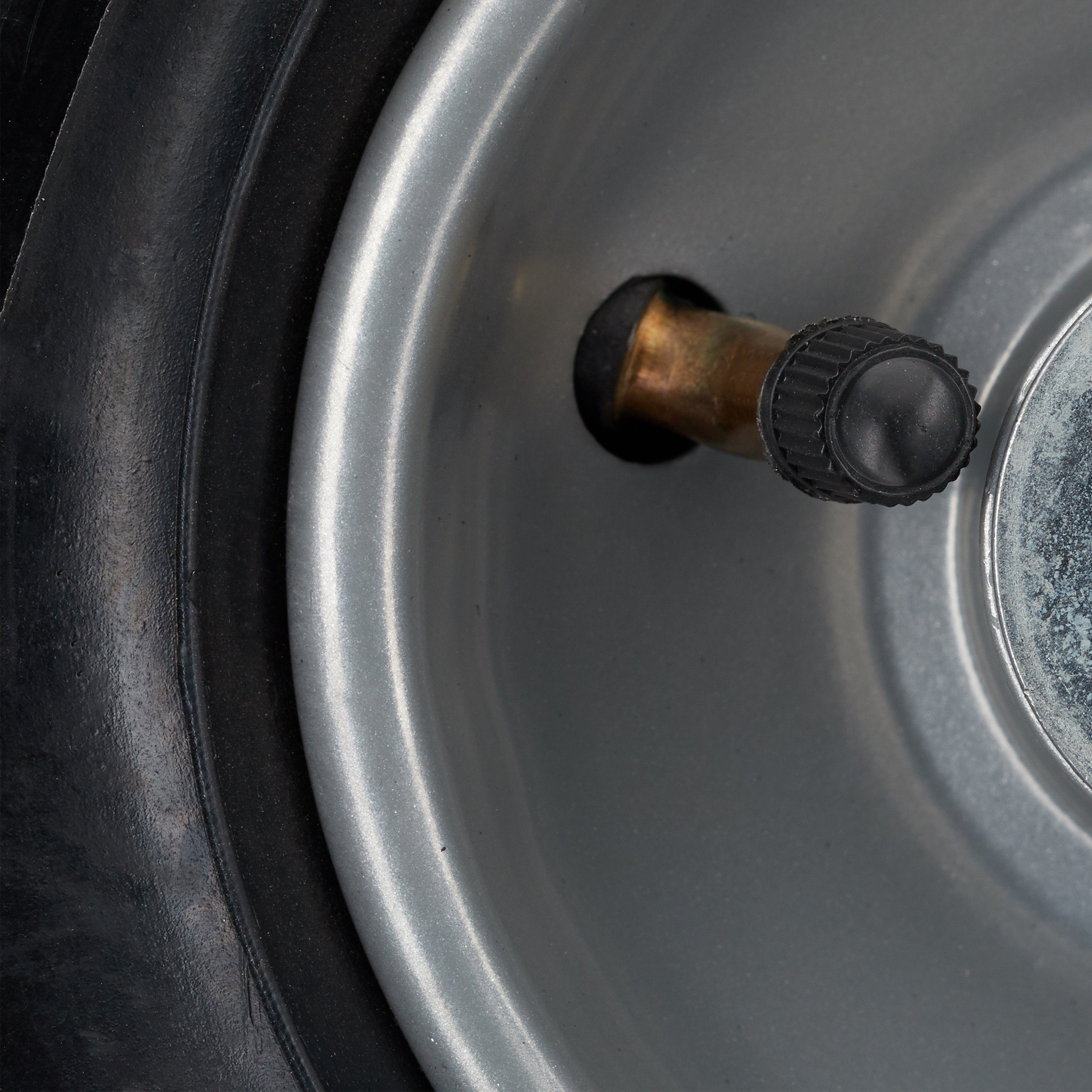 relaxdays Sackkarren-Rad 2er Set Sackkarrenrad 3.00-4 Stahlfelge, Schwarz-Grau