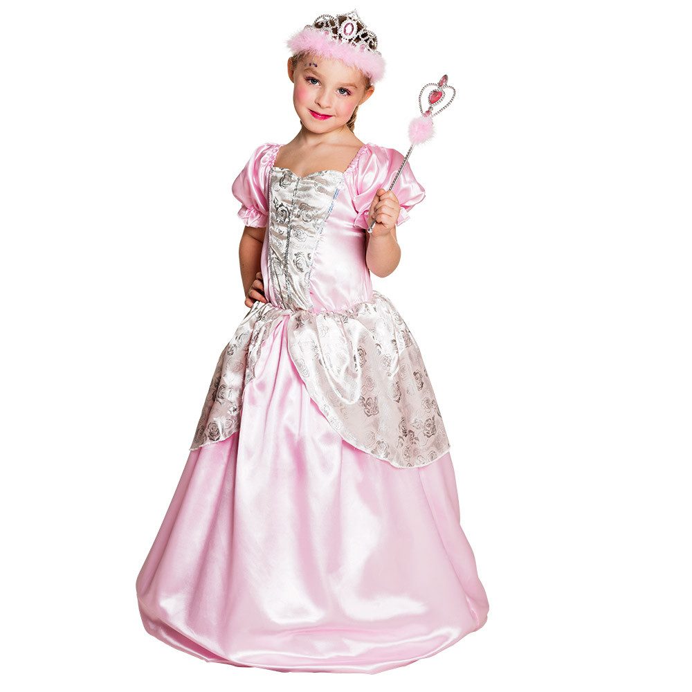 Boland Kostüm Tiara Krone 'Jasmine' für Kinder, Rosa Silber
