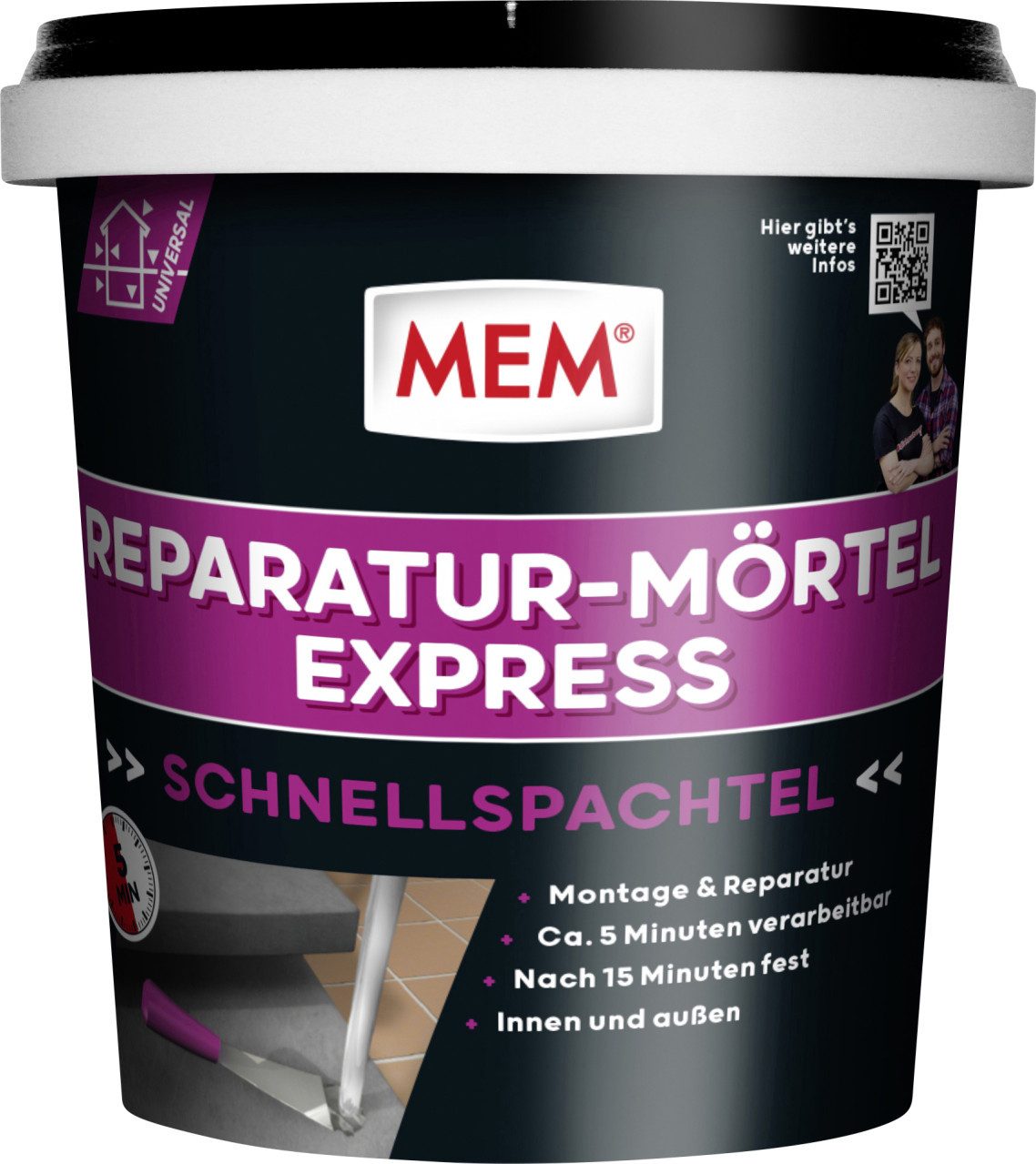 MEM Bauchemie Beton MEM Reparatur-Mörtel Express 1 kg