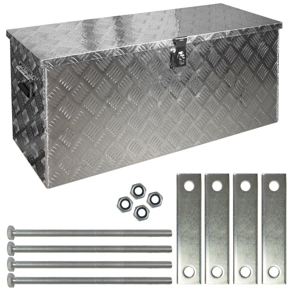 Anhänger-Deichselbox Truckbox Deichselbox Deichselkasten D120 inkl. Montagesatz Aluminium