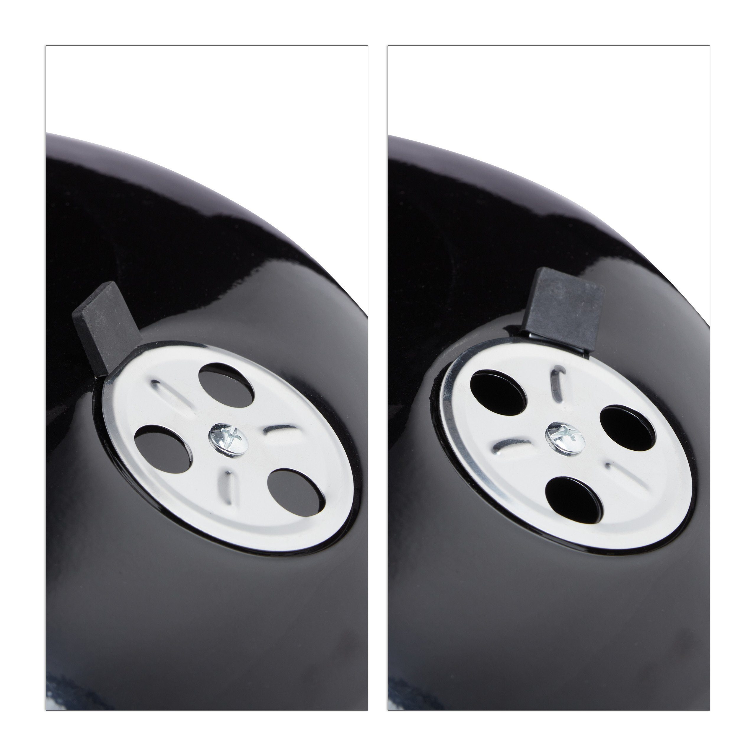 relaxdays Holzkohlegrill Kugelgrill mit Deckel