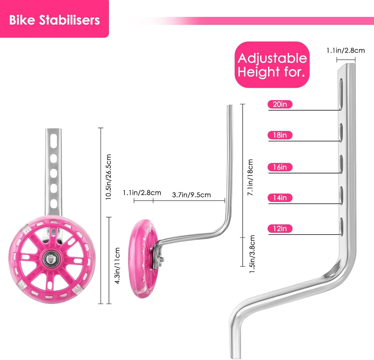 Youyijia Fahrradreifen Universal-Stützräder für Kinderfahrrad
