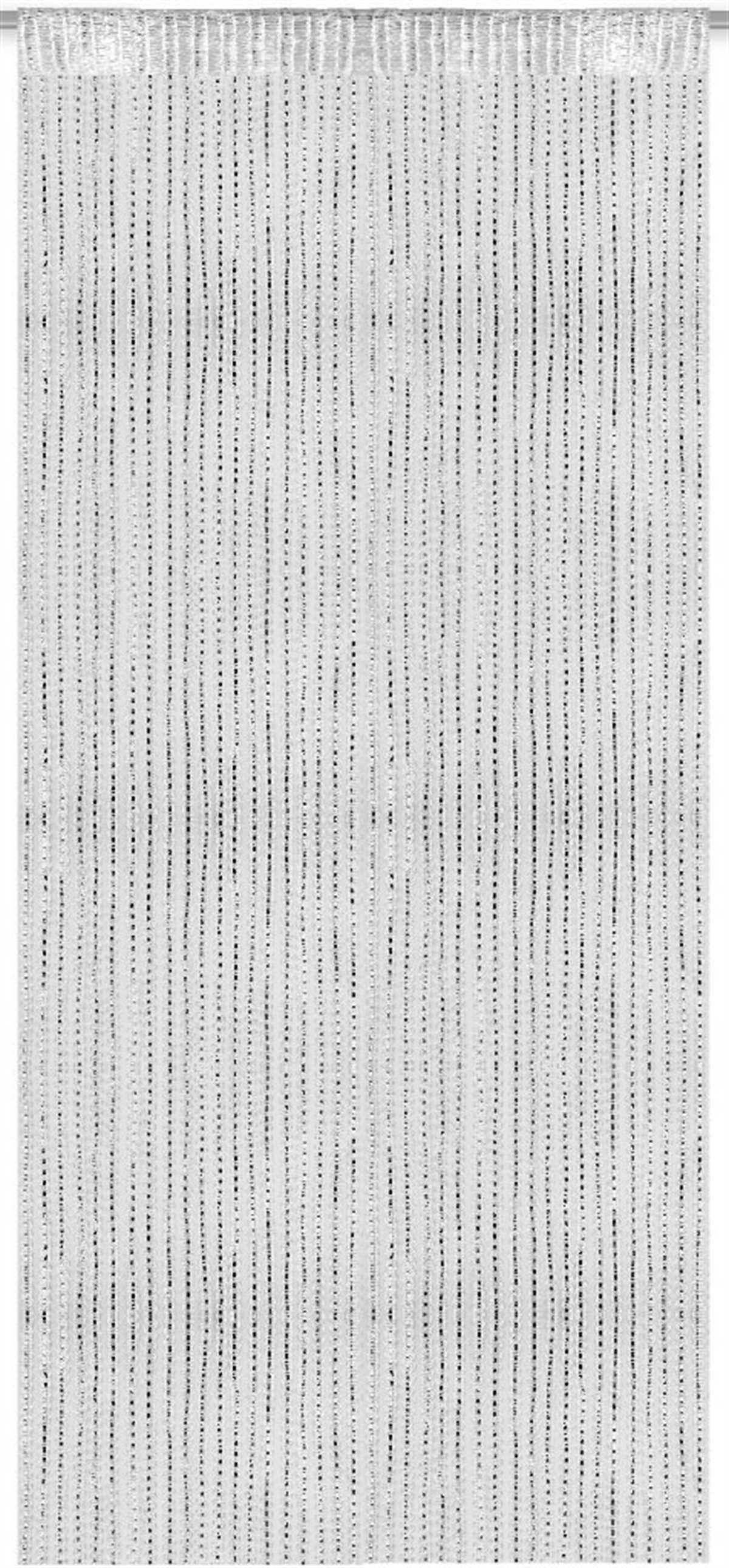 und transparent, 140cm x250cm Vorhang, Metallic-Streifen Stangendurchzug Fadengardine Arsvita, (BxL) (1 St), Kräuselband Weiß mit