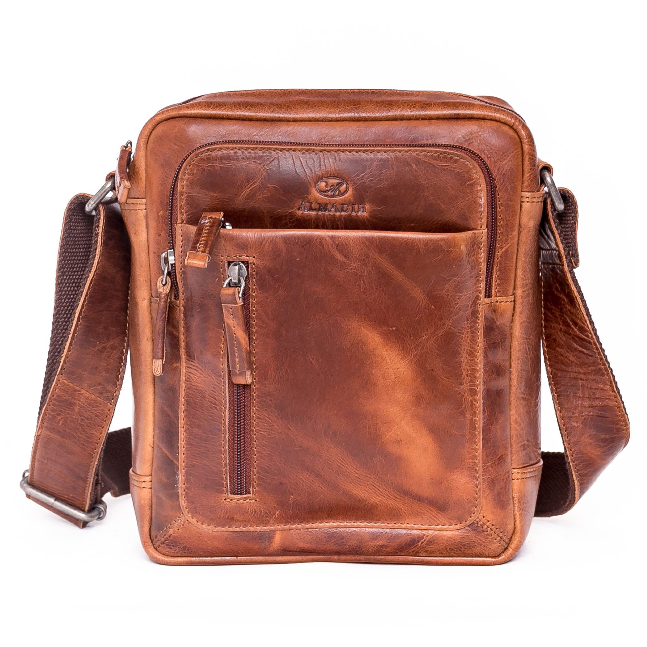 ALMADIH Umhängetasche Leder Herren klein FINN Ledertasche – Kompakte Messen günstig online kaufen