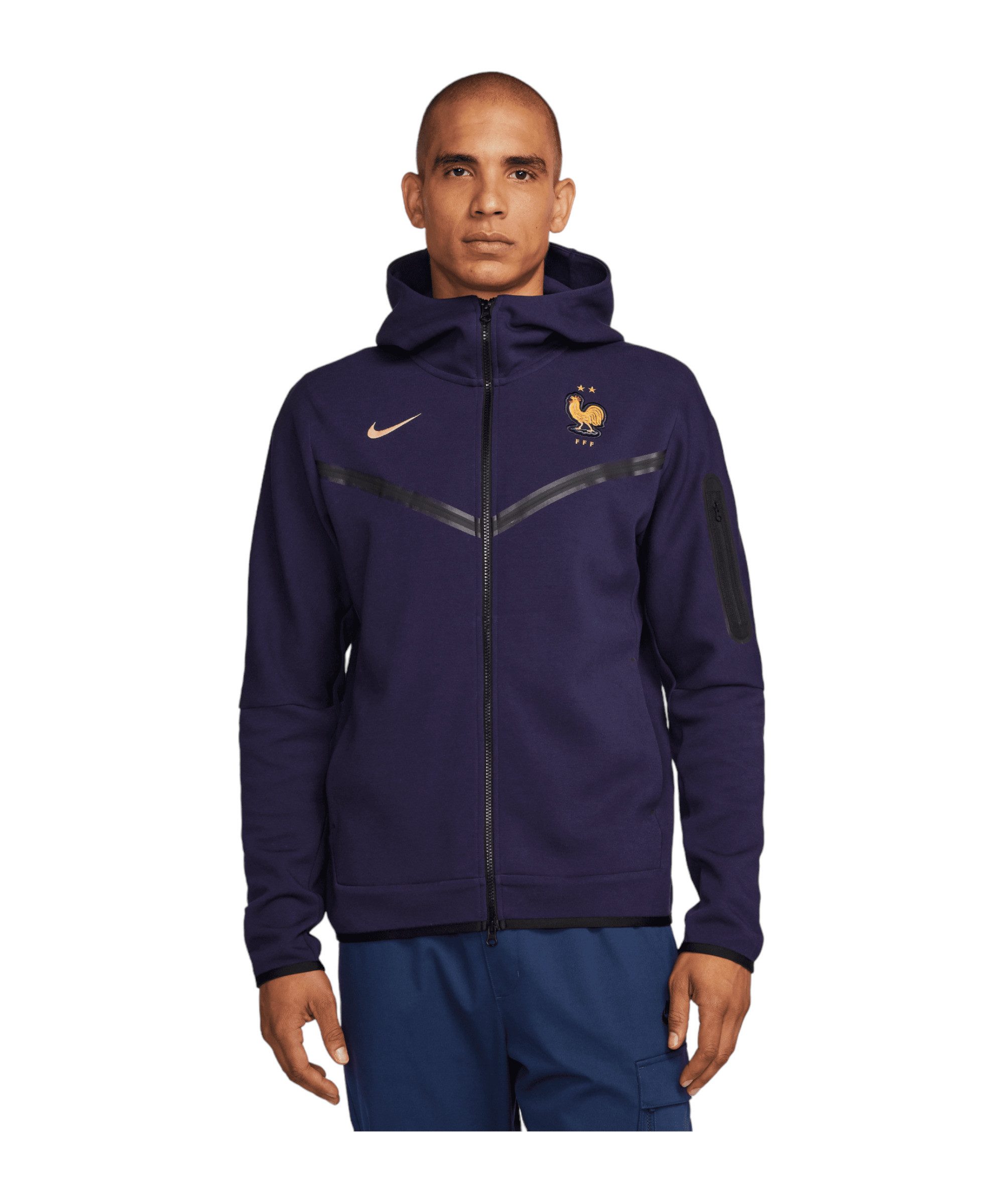 Nike Sweatshirt Frankreich Tech Fleece Kapuzenjacke EM 2024