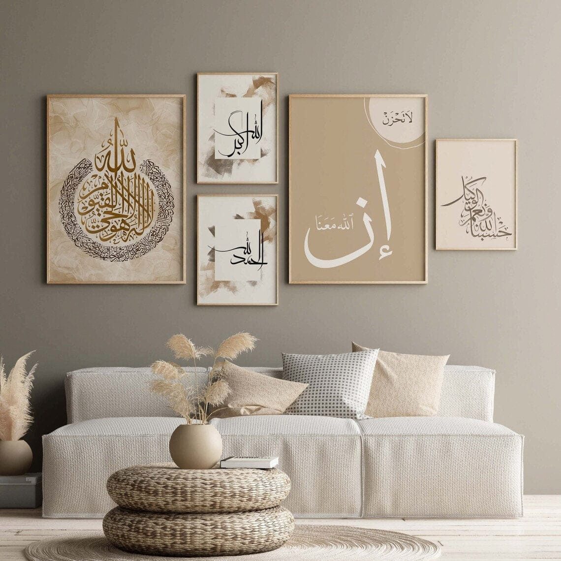 JUSTGOODMOOD Poster Kalligraphie Gold Wandbilder Wohnzimmer Schlafzimmer Deko Print Bilder, D (1 St) – Bild 3 von 5