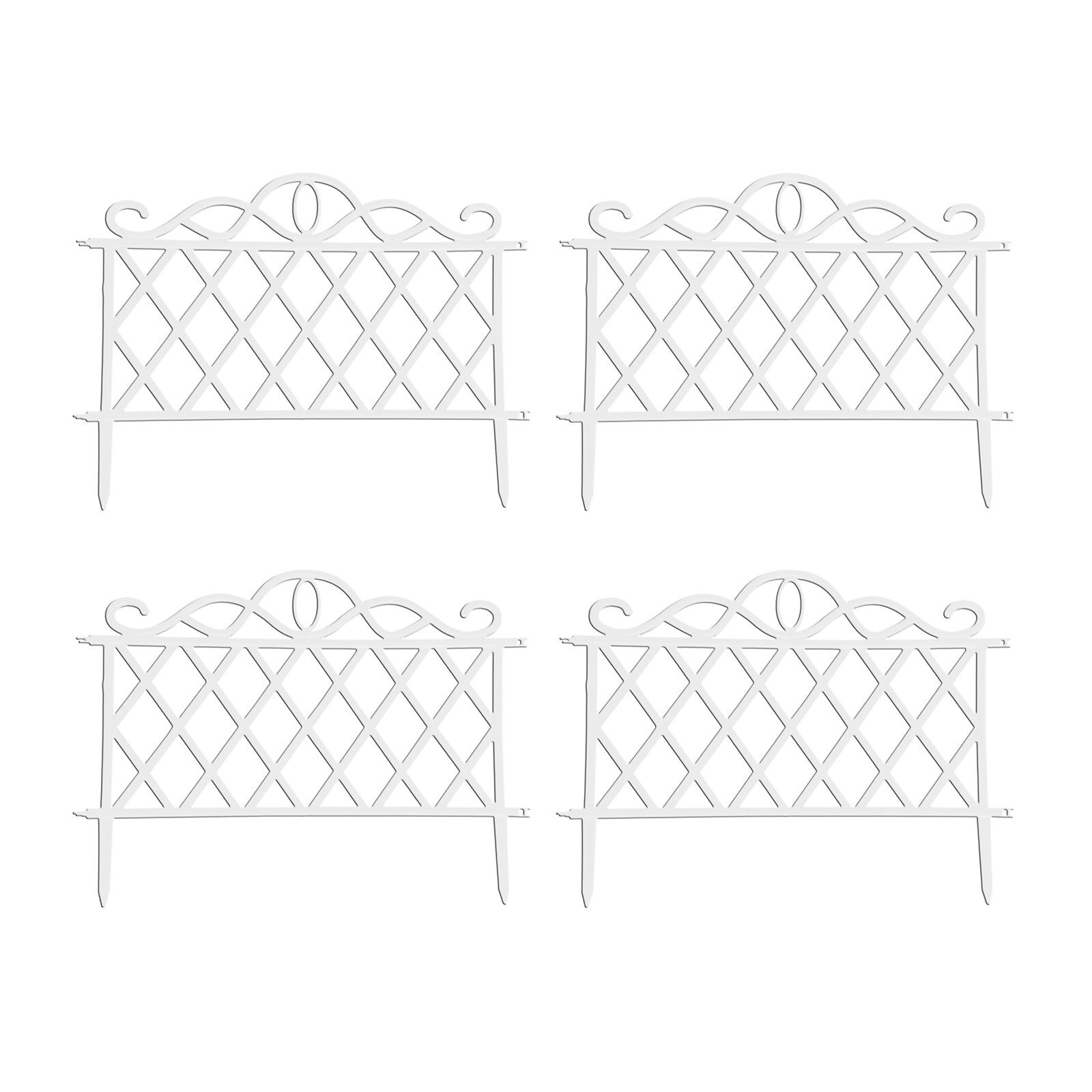 HTI-Living Beetbegrenzung Zierzaun Antik 4-teilig Nessa, 4 Zaunelemente, Be günstig online kaufen