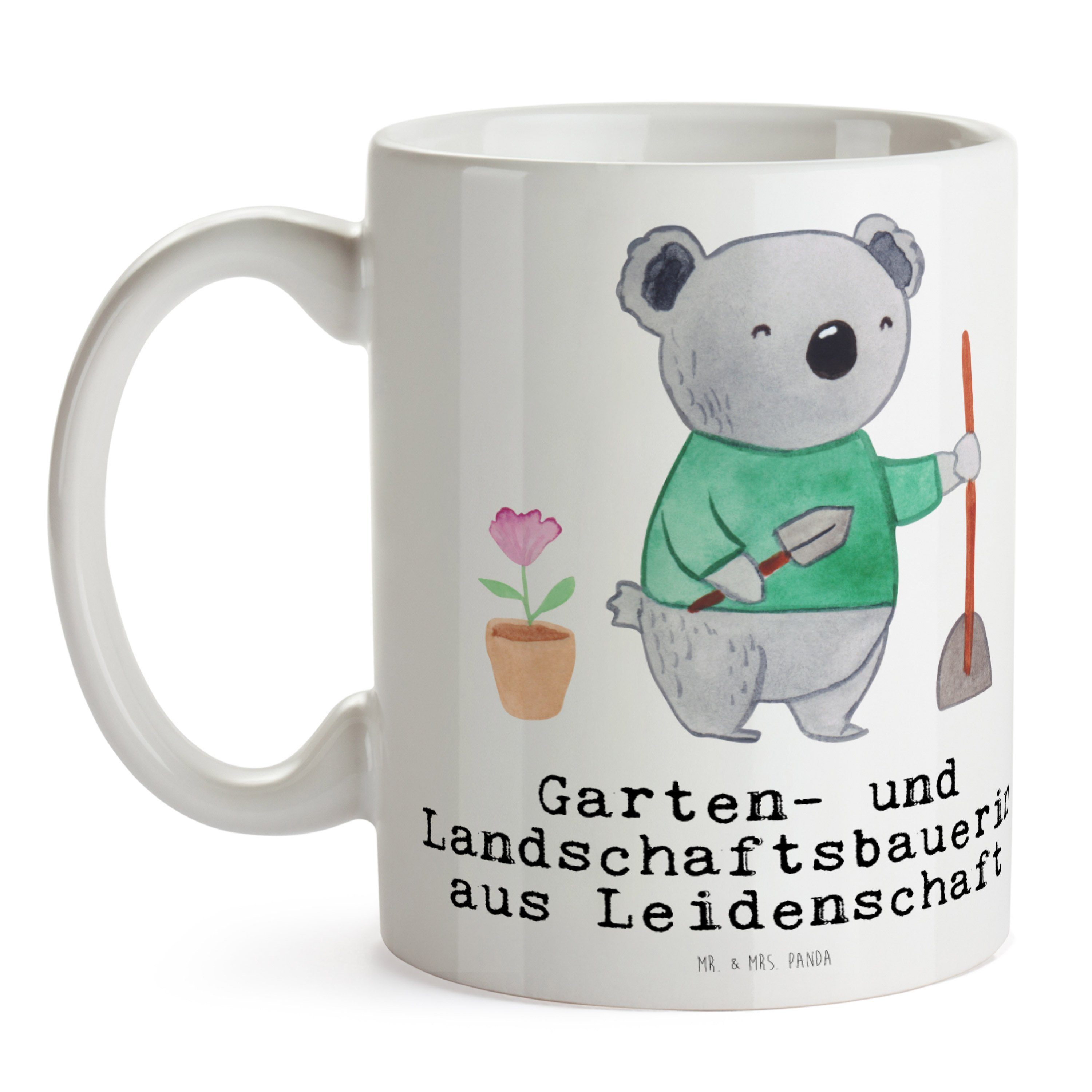 Panda Bü, aus Mr. Leidenschaft Tasse Geschenk, Garten- und Landschaftsbauerin Keramik - Mrs. - & Weiß