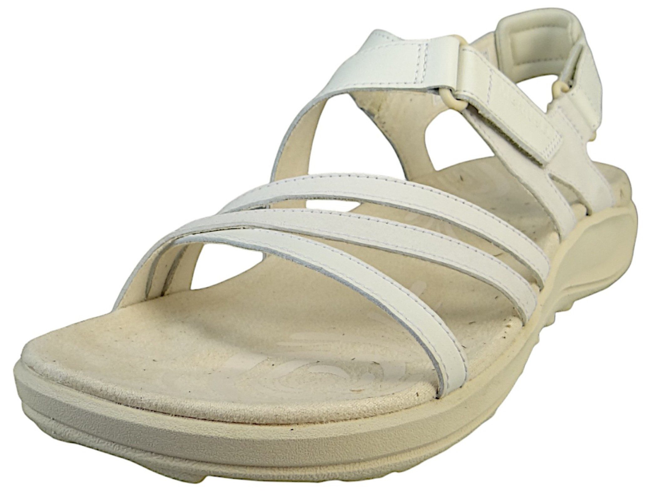 J008364 Harbor Backstrap White Sandale