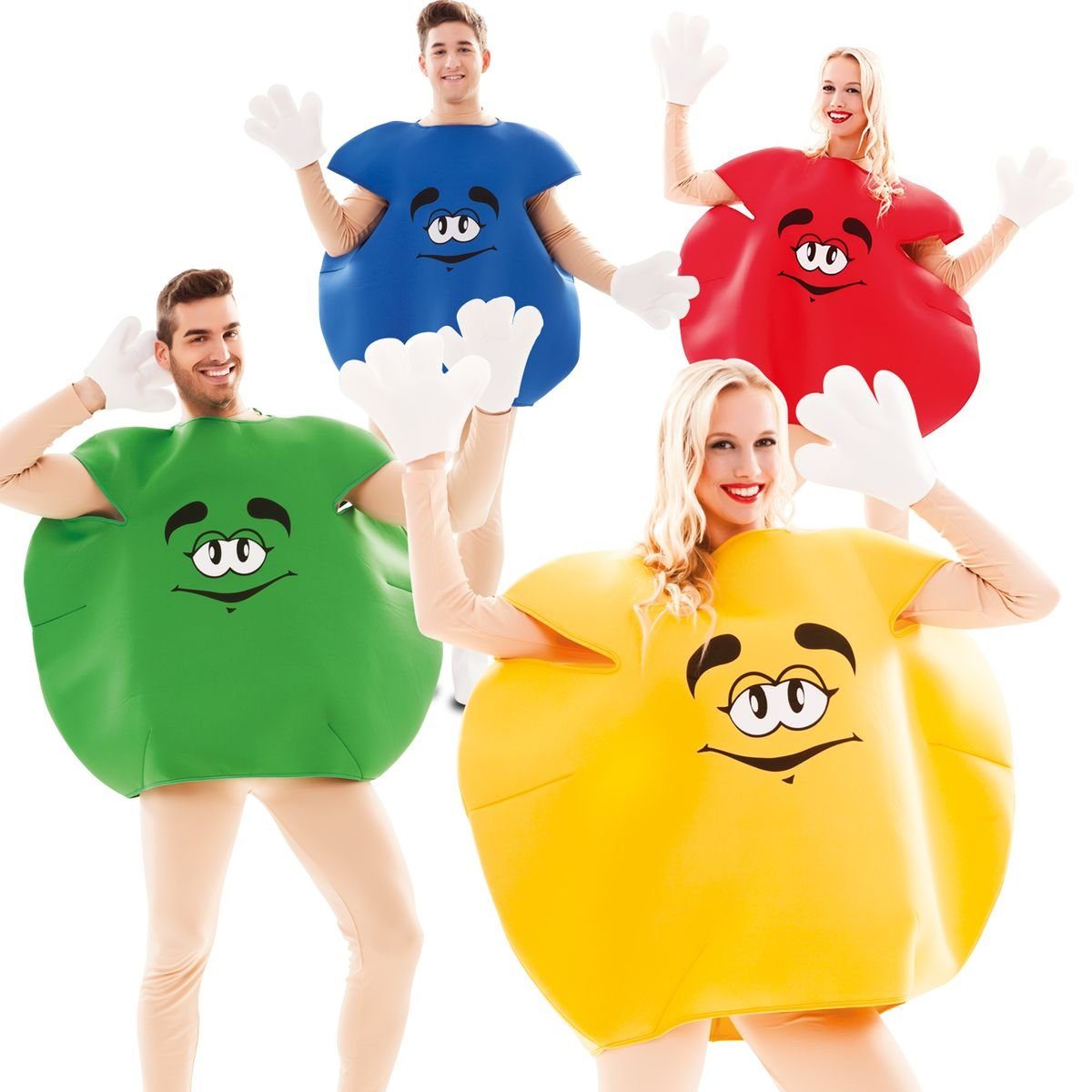 Fyasa Kostüm Rote Schokolinse Sweet Candy für Erwachsene
