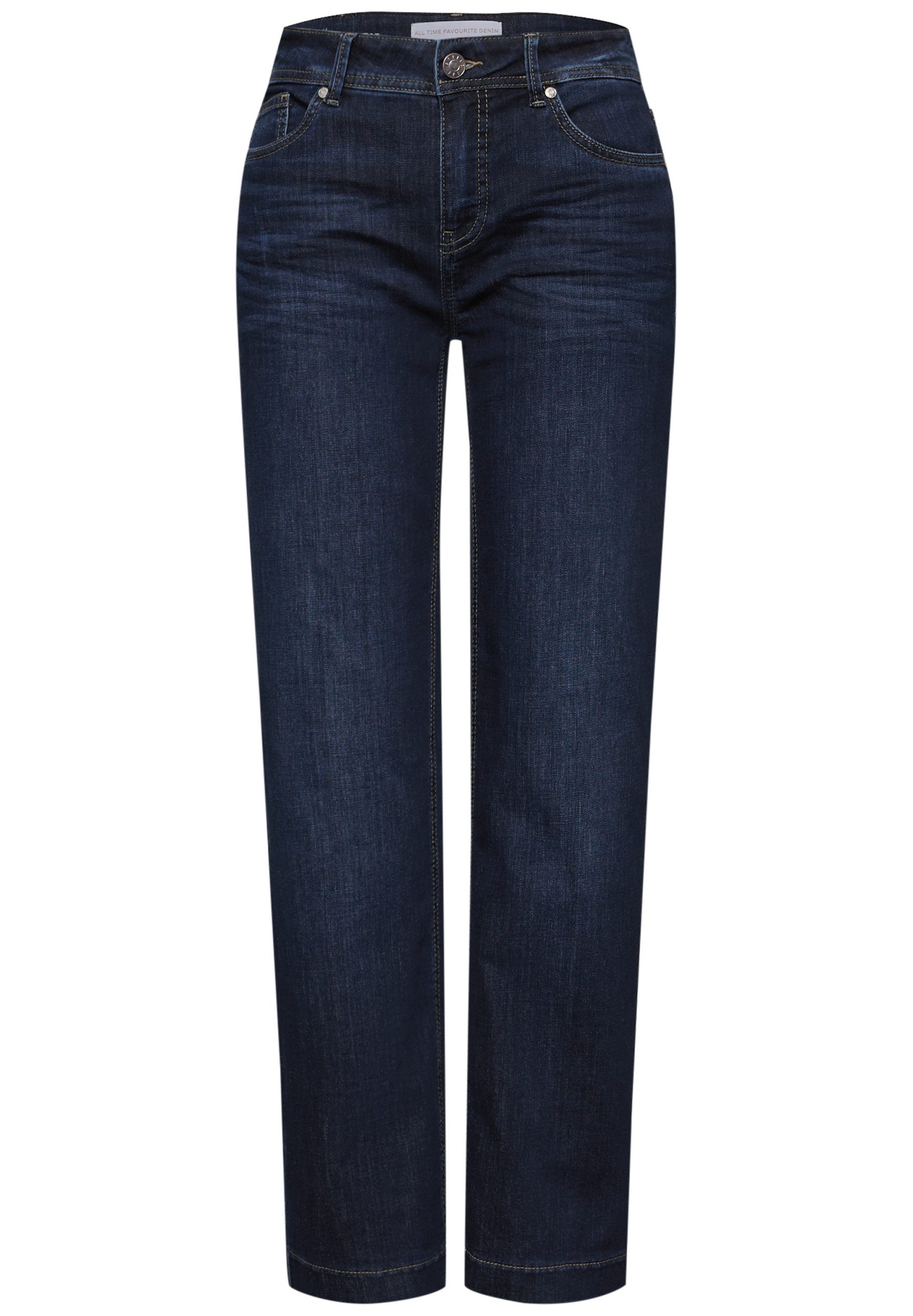 STREET ONE Gerade Jeans QR Style Straight Leg.mw.dark günstig online kaufen