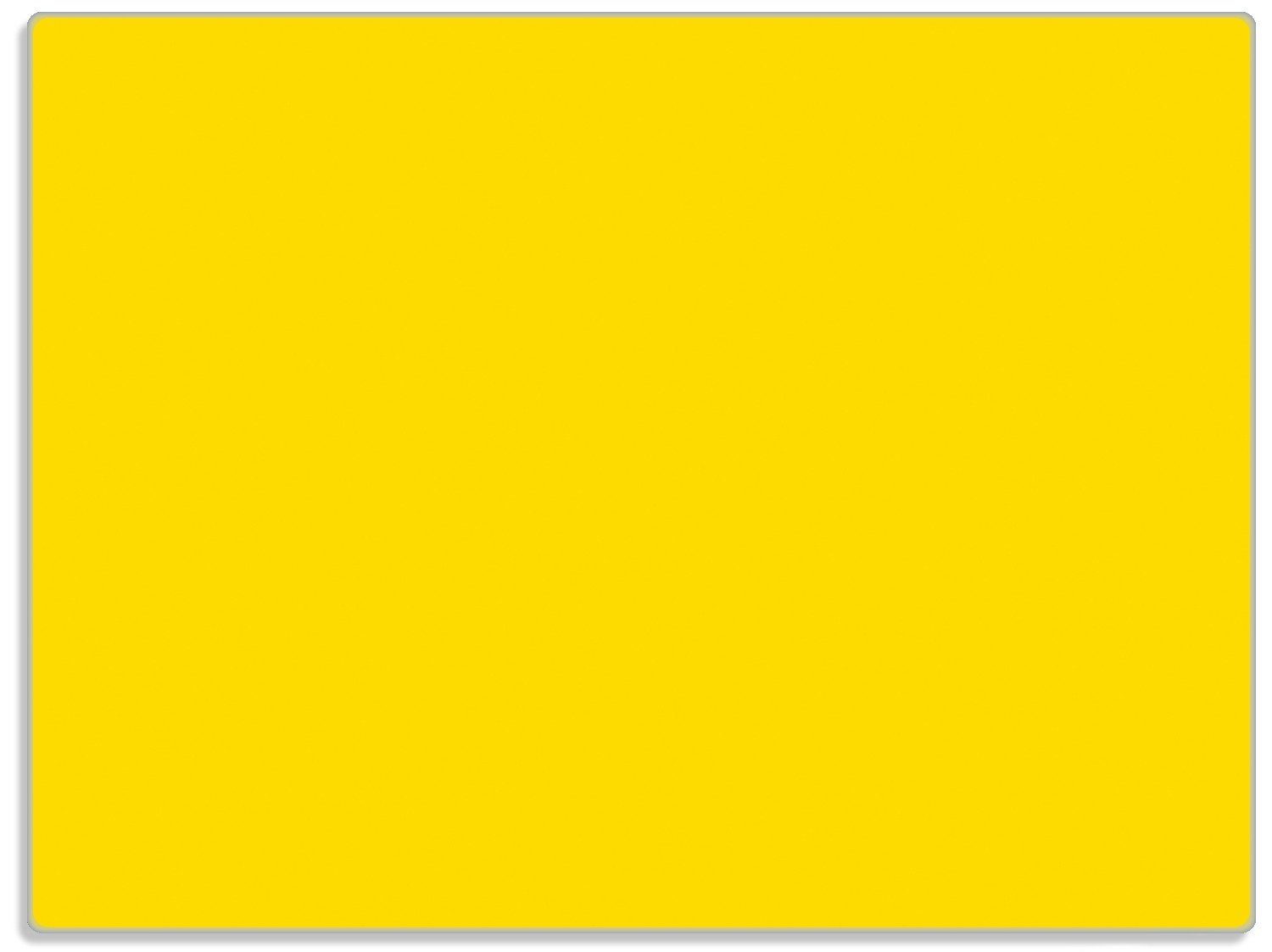 Wallario Schneidebrett Gelb, ESG-Sicherheitsglas, (inkl. rutschfester Gummifüße 4mm, 1-St), 30x40cm