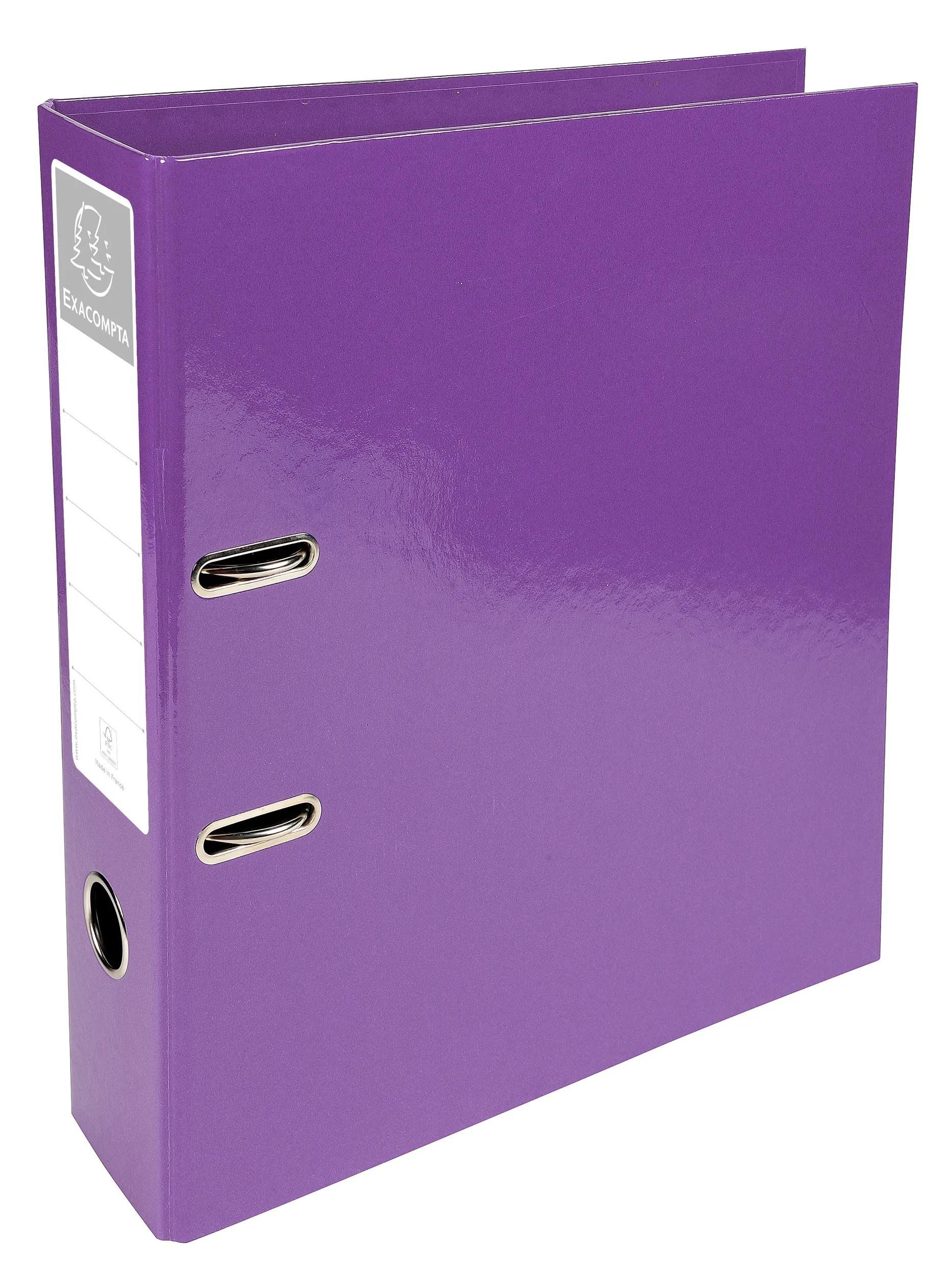 EXACOMPTA Aktenordner 10x Ordner Prem'Touch A4, Rückenbreite 70mm, Iderama, Violett, 53626E, Ordner Papier Kollektion