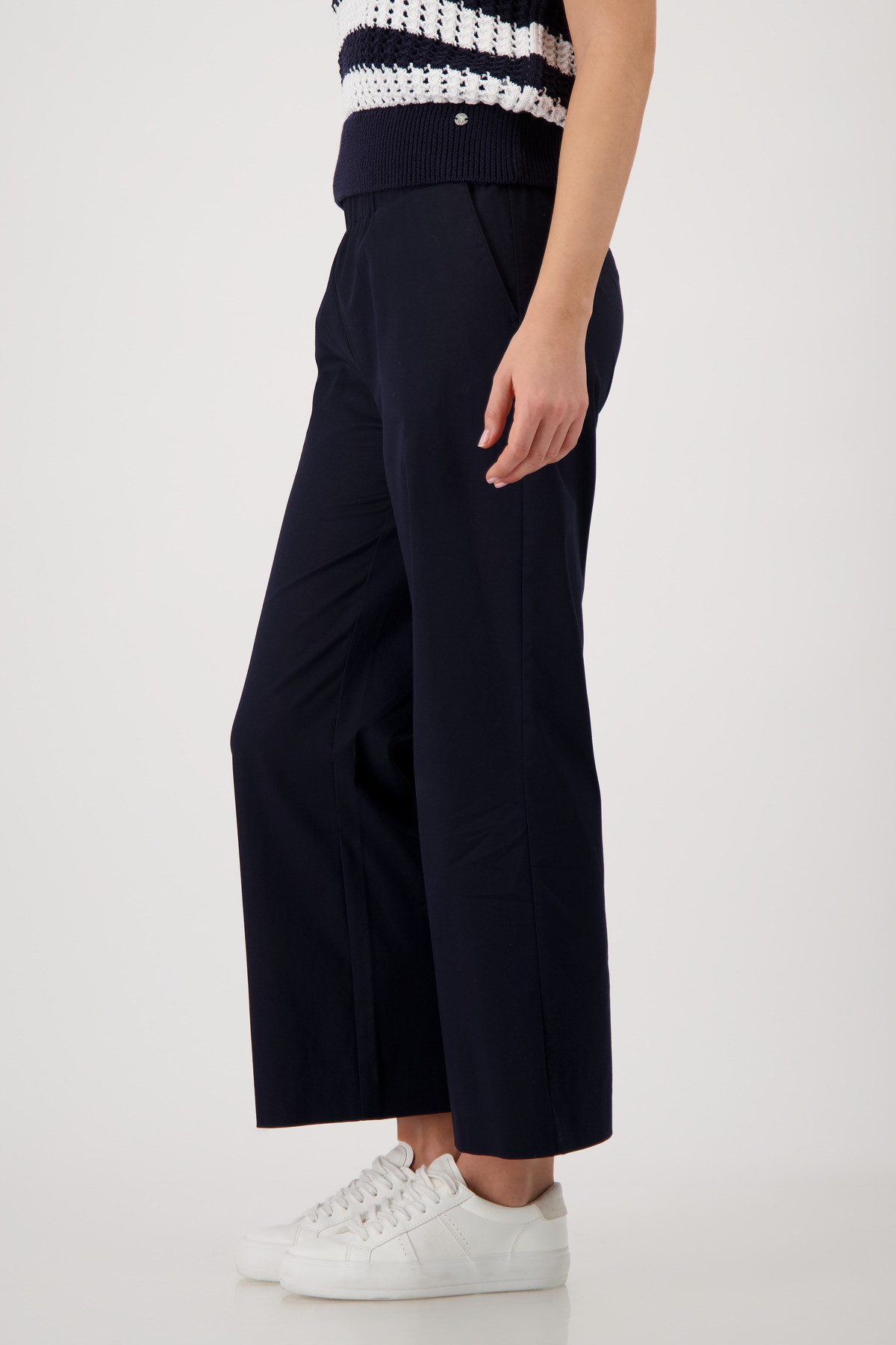Monari Culotte Hose Sarah s Basic Cotton Regular fit mit elastischem Bund