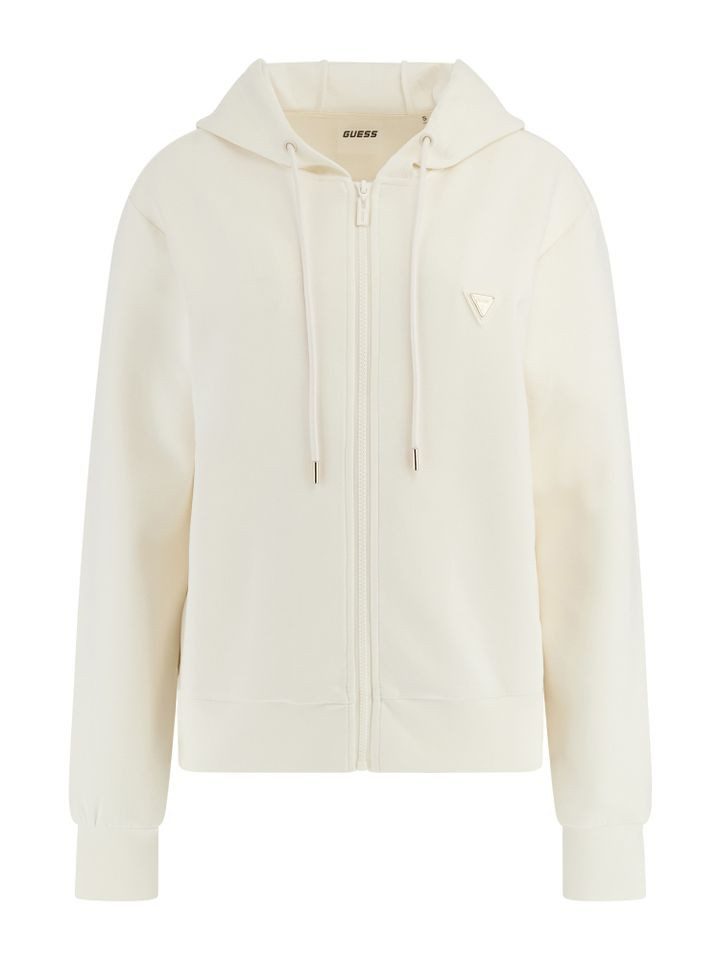 Guess Strickpullover – Kapuzenjacke mit Logo-Patch günstig online kaufen