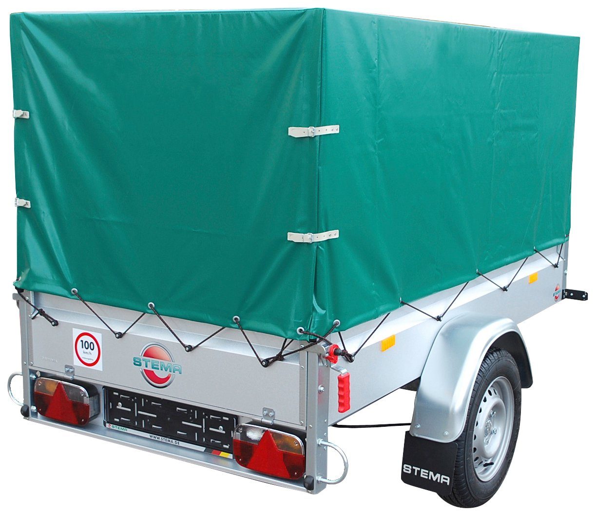 STEMA PKW-Anhänger Basic 850 Set 80 cm und Zubehör, max. 673 kg, gebremst