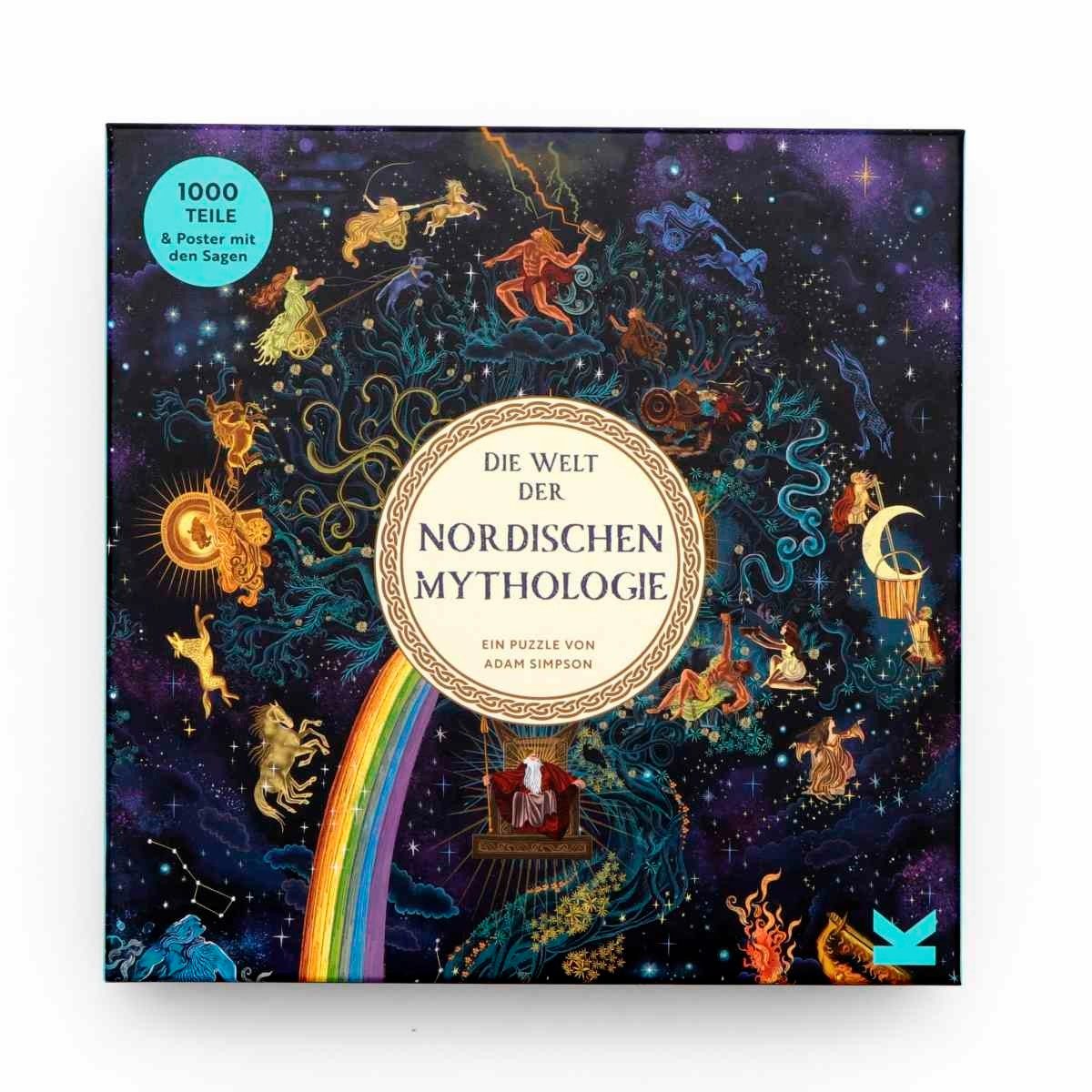 Laurence King Puzzle Die Welt der nordischen Mythologie 1000 Teile Odin Thor Loki, 1000 Puzzleteile