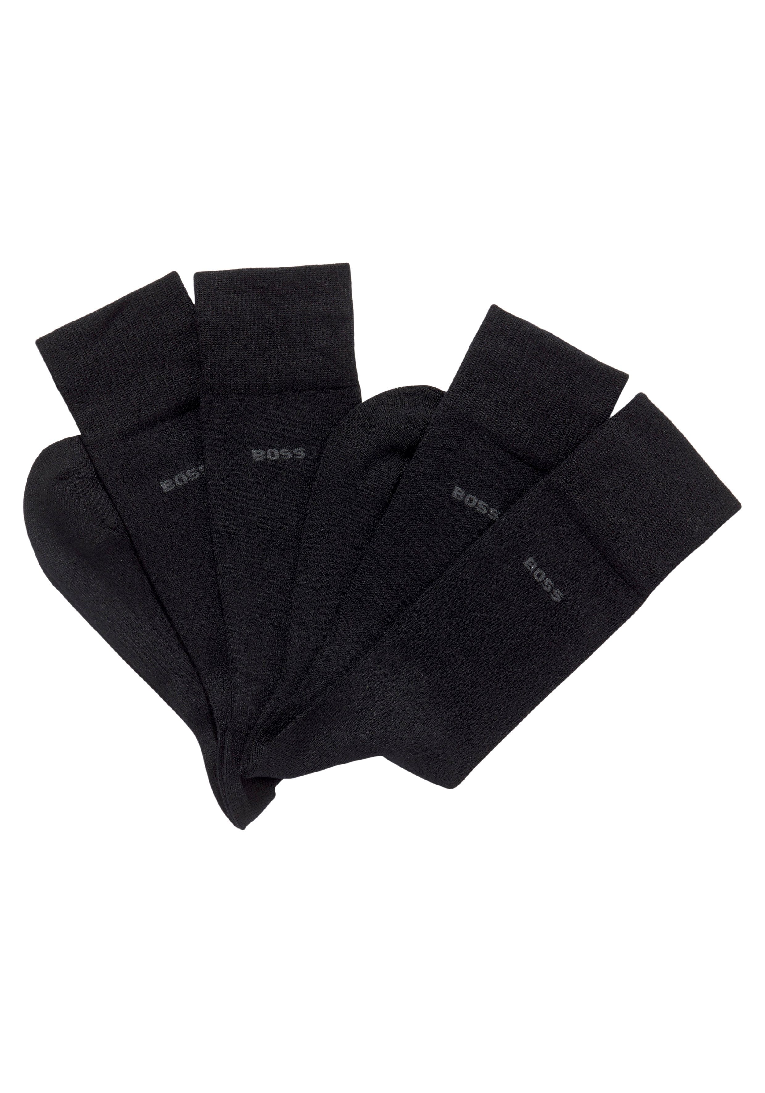 BOSS Socken 2P RS VI Bamboo (Packung, 2er Pack) mit eingesticktem Markenlogo