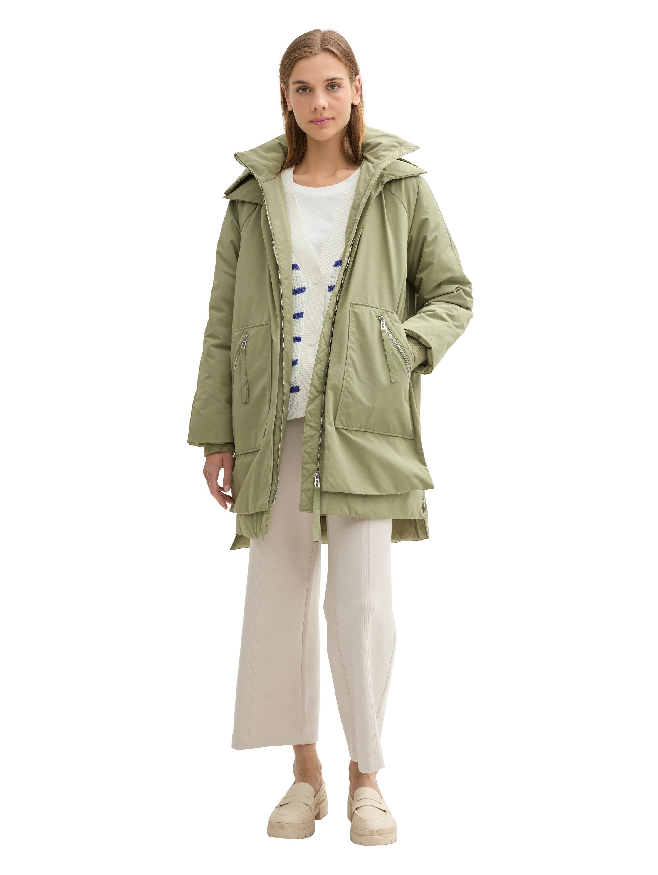 TOM TAILOR Denim Winterjacke mit Kapuze