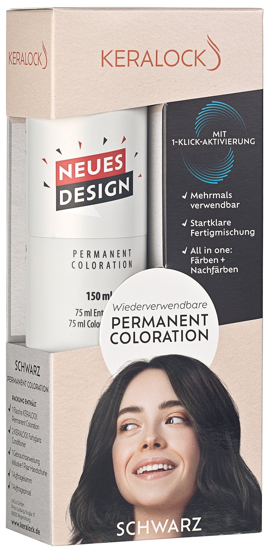 KERALOCK Ansatzspray Für Graue Haare & Nachwachsenden Ansatz – Sofortige Abdeckung, 75 Ml Im 2er-Pack