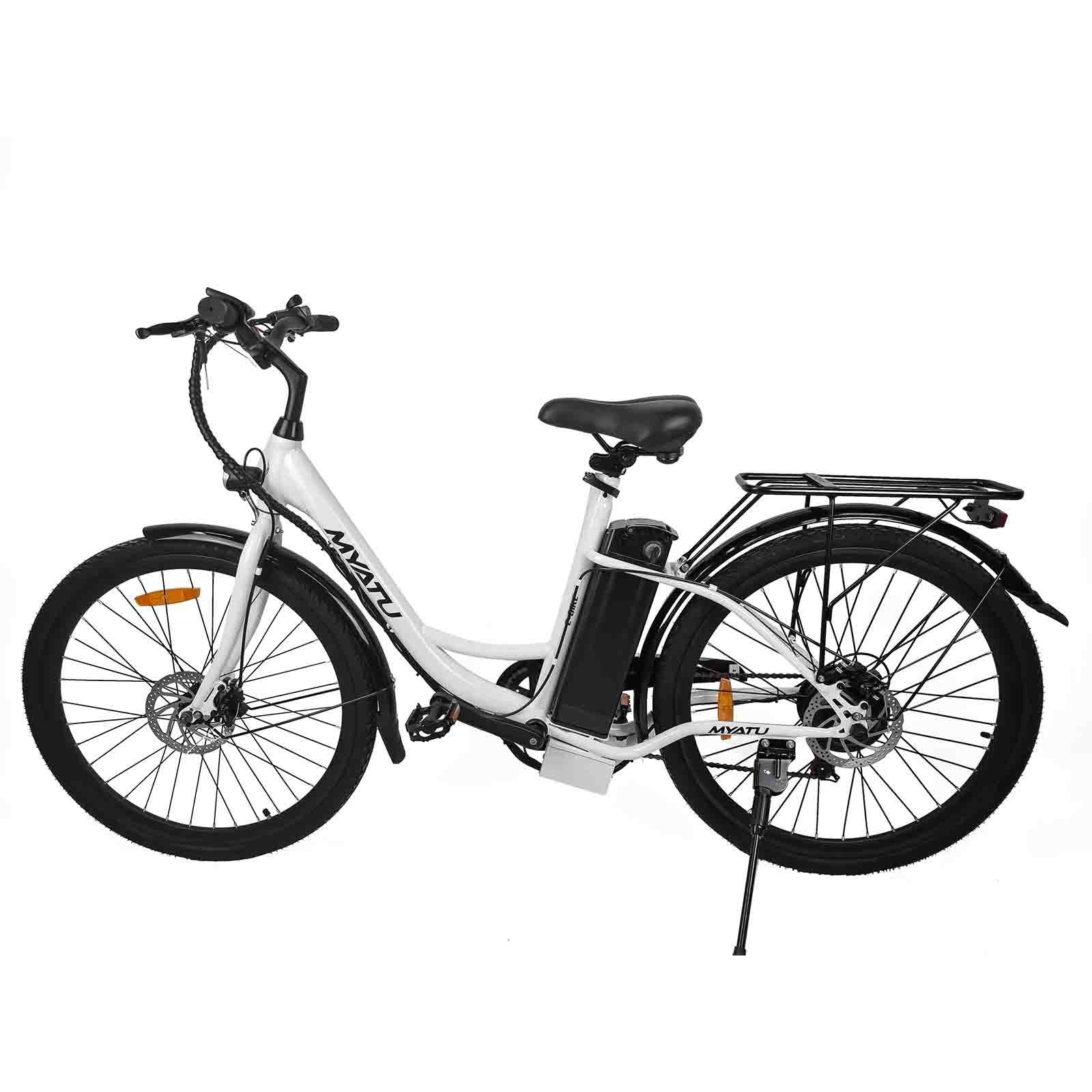 Myatu Cityrad »E-Bike 26 Zoll City-Pedelec für Damen, Elektrofahrrad mit  Shimano 7 Gang Schaltung, 250W Motor und 10 Ah Lithium-Akku,  Scheibenbremse«, 7 Gang Shimano, Kettenschaltung online kaufen | OTTO