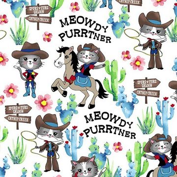 Dickies Funktionsbluse bunt bedruckter Damen Kasack "Meowdy Partner" Kasack mit Motiv