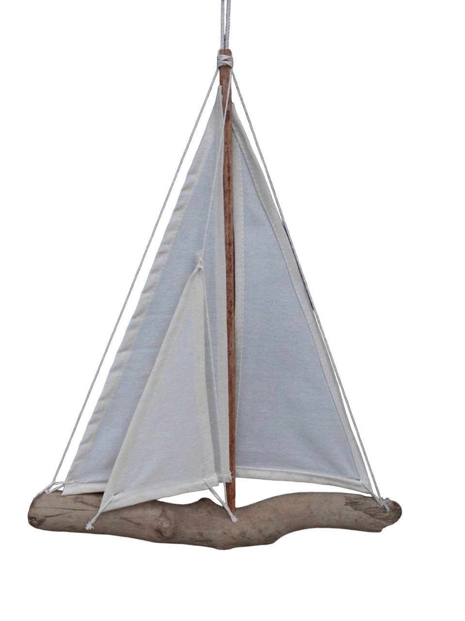 Deko-Impression Wanddekoobjekt Treibholz Segelboot Segelschiff z. Hängen. Maritimes Deko-Objekt 47cm (1 St)