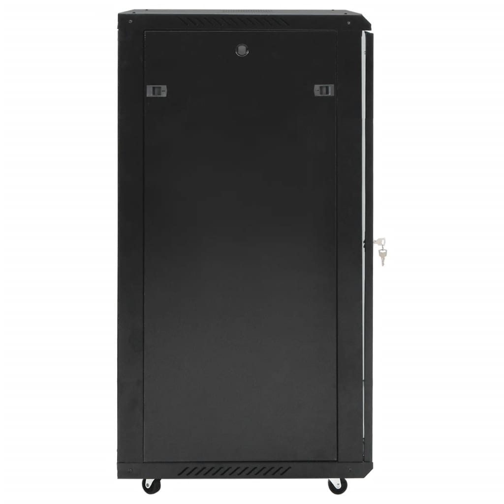 vidaXL Netzwerkschrank 22U Netzwerkschrank 19" IP20 Schwarz 60x60x120 cm – Bild 4 von 5