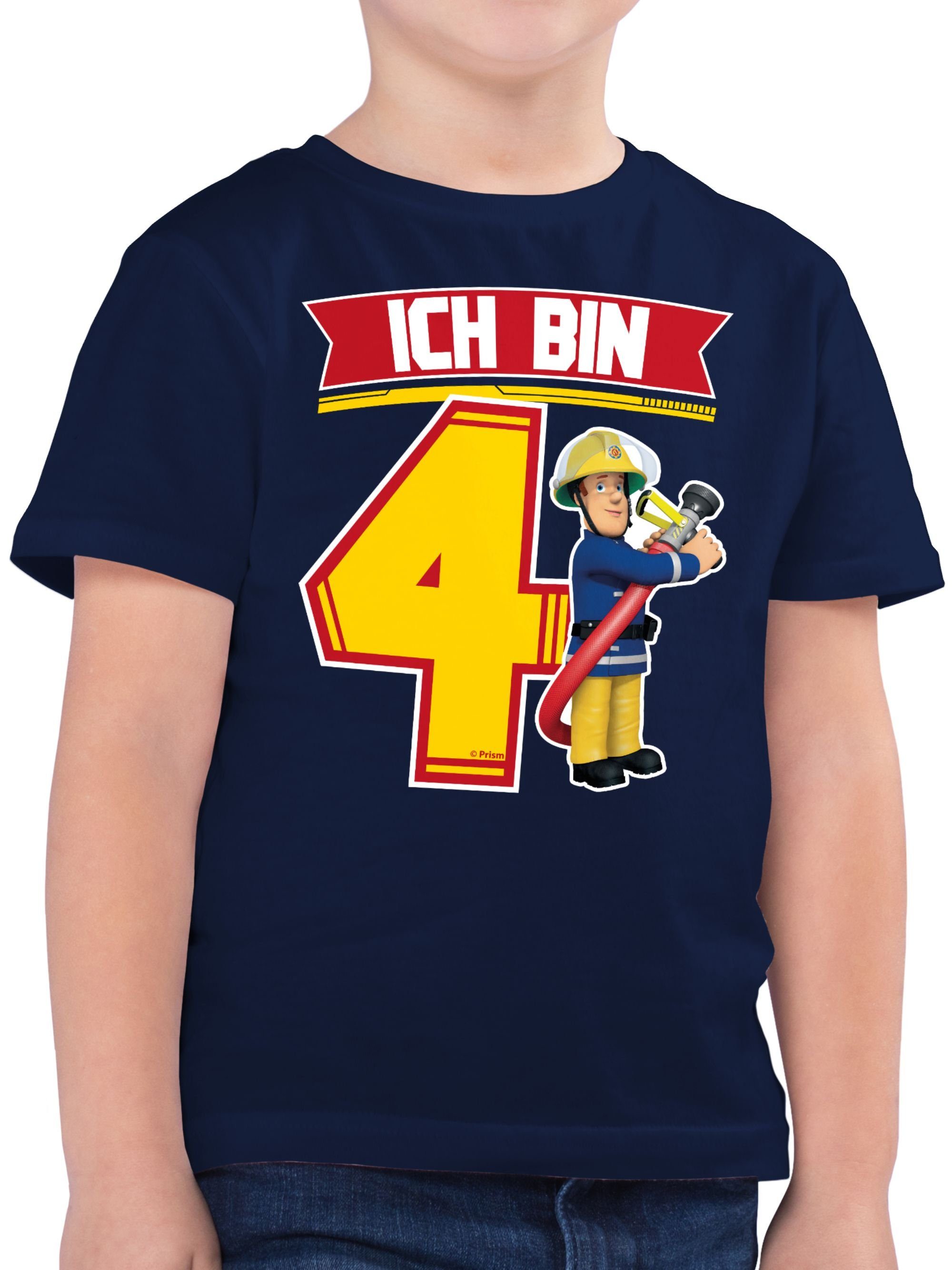 Shirtracer T-Shirt Ich bin 4 - Sam (1-tlg) Feuerwehrmann Sam Jungen