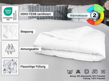 Microfaserbettdecke, ZOLLNER, Füllung: 100% Polyester, Bezug: 100% Polyester, atmungsaktiv, allergikergeeignet, 135 x 200 cm, vom Hotelwäschespezialisten