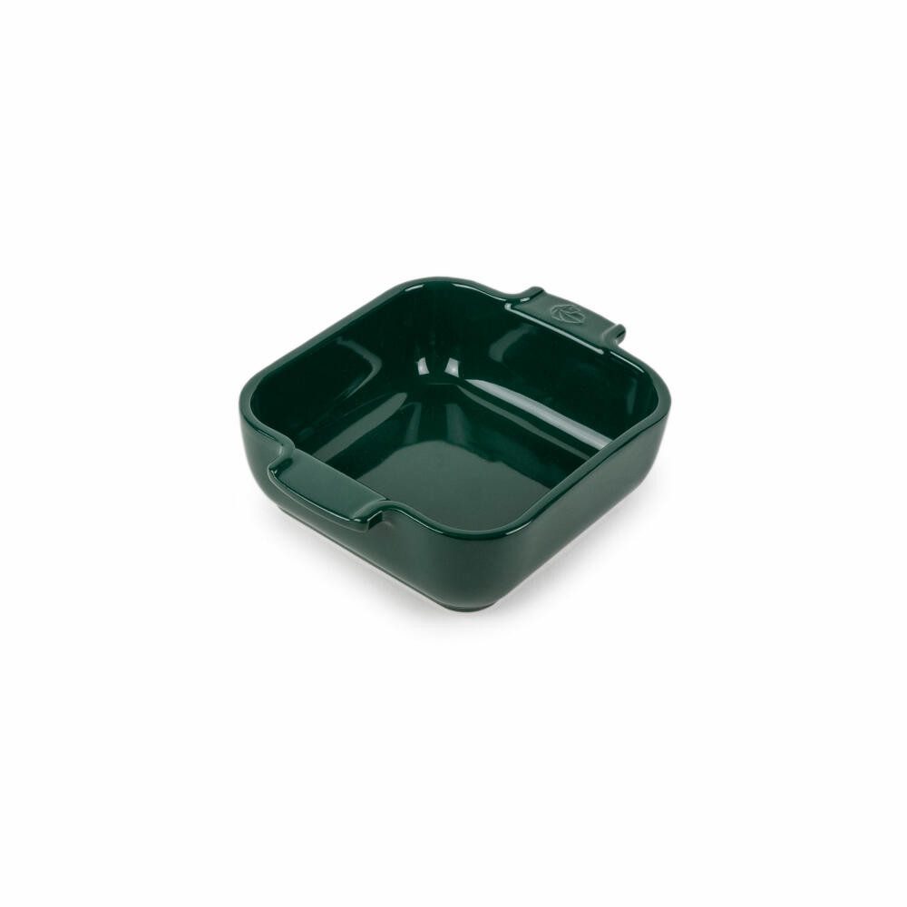 PEUGEOT Auflaufform APPOLIA Keramik 13cm Quadratisch Waldgrün Spülmaschinenfest, Keramik, Keramik