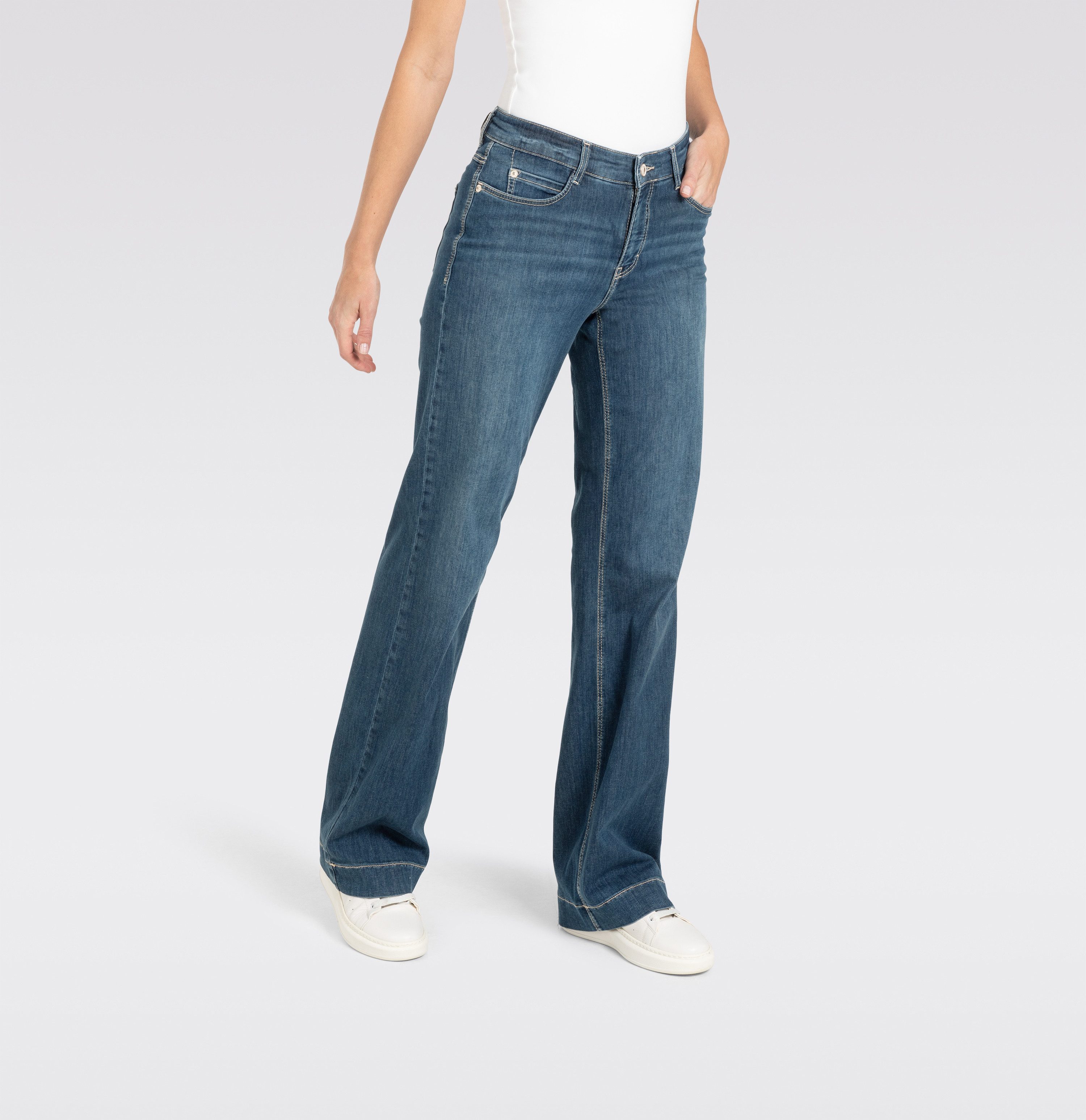 MAC Weite Jeans "DREAM WIDE", mit weitem Bein-Stretch günstig online kaufen
