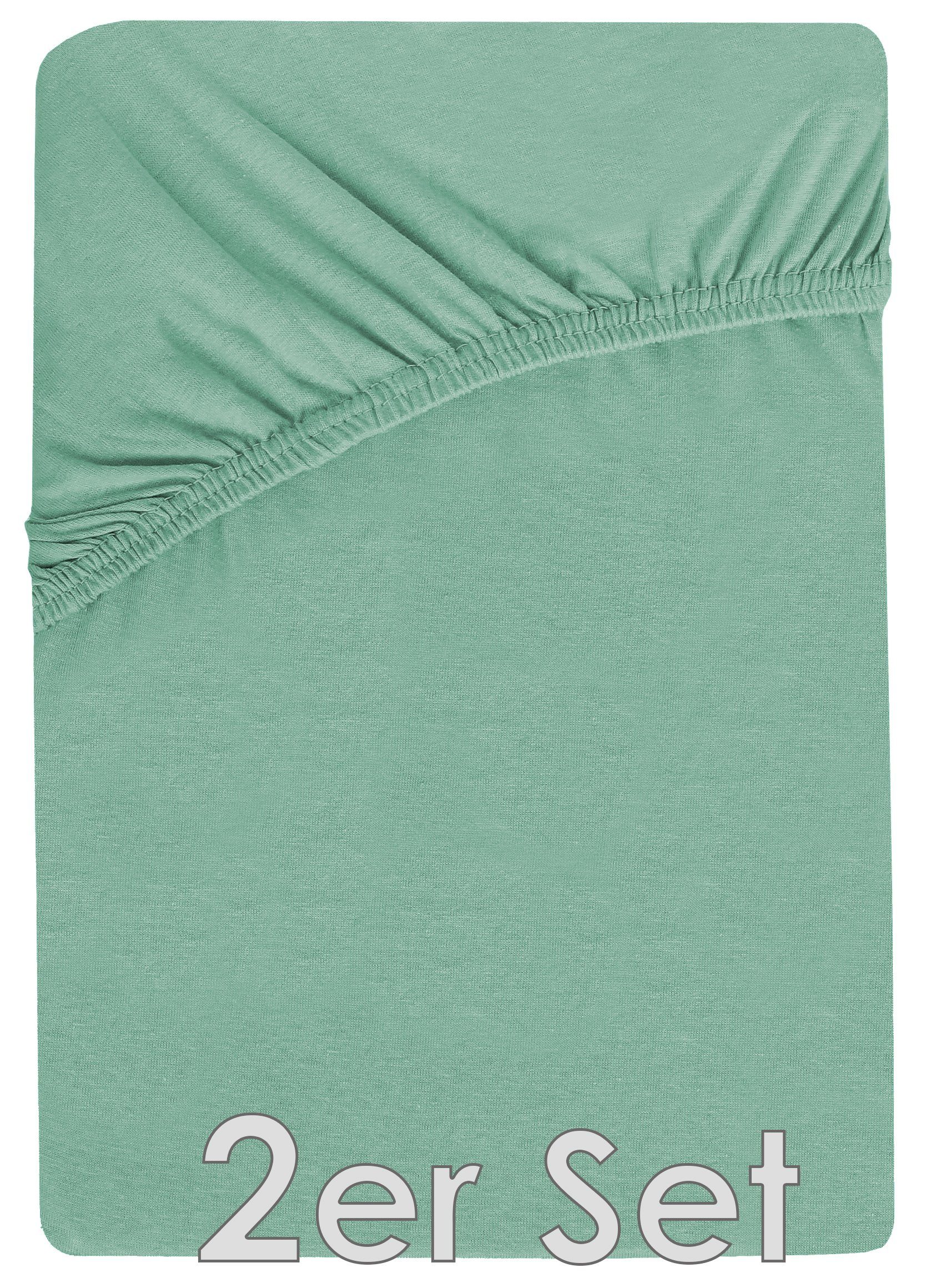 NatureMark Spannbettlaken Jersey Spannbetttuch, 100% Baumwolle, Gummizug: r günstig online kaufen
