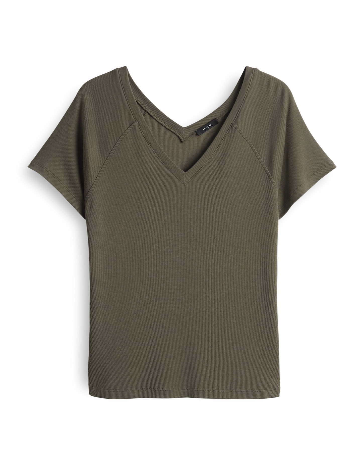 OPUS Kurzarmshirt SAVELLA Slim mit feiner Rippstruktur günstig online kaufen