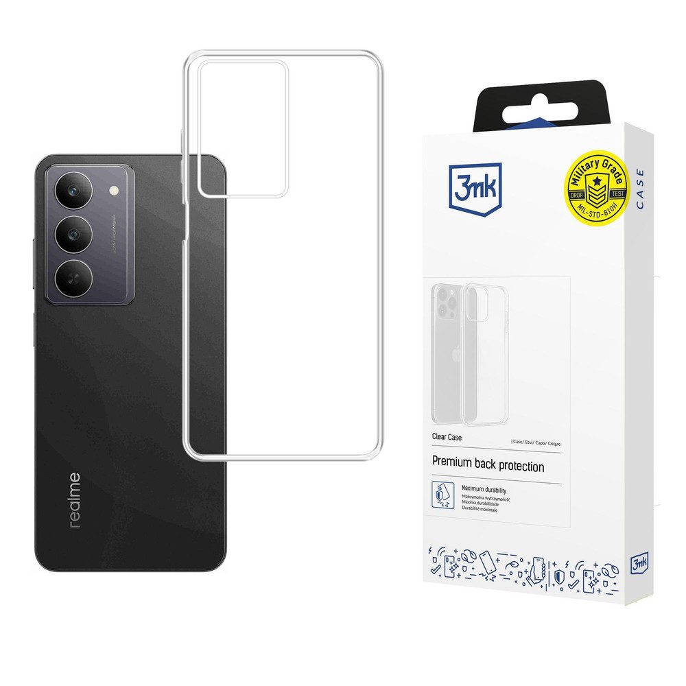 3MK Smartphone-Hülle Handyhülle Schutzhülle Smartphone, transparent, Kameraschutz, sturzgeprüft, dünn