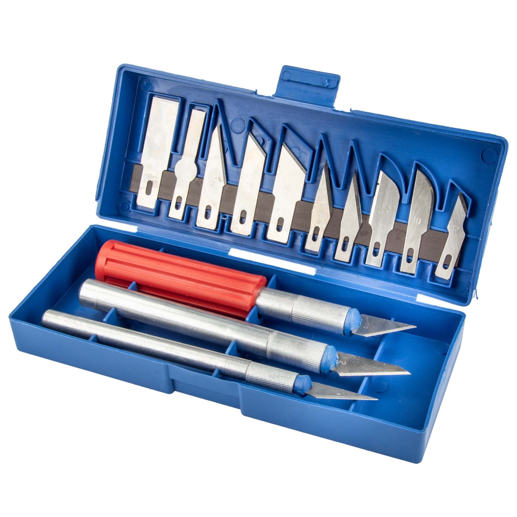 EUROTOOLS Modellbausatz 16-tlg. Präzisionsmessersatz Skalpell Set für Modellbau