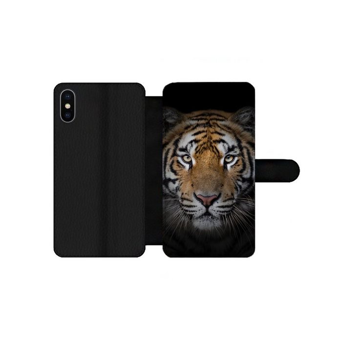 MuchoWow Handyhülle Tiger - Wildtiere - Porträt - Schwarz - Tiere Handyhülle Telefonhülle Apple iPhone Xs Max