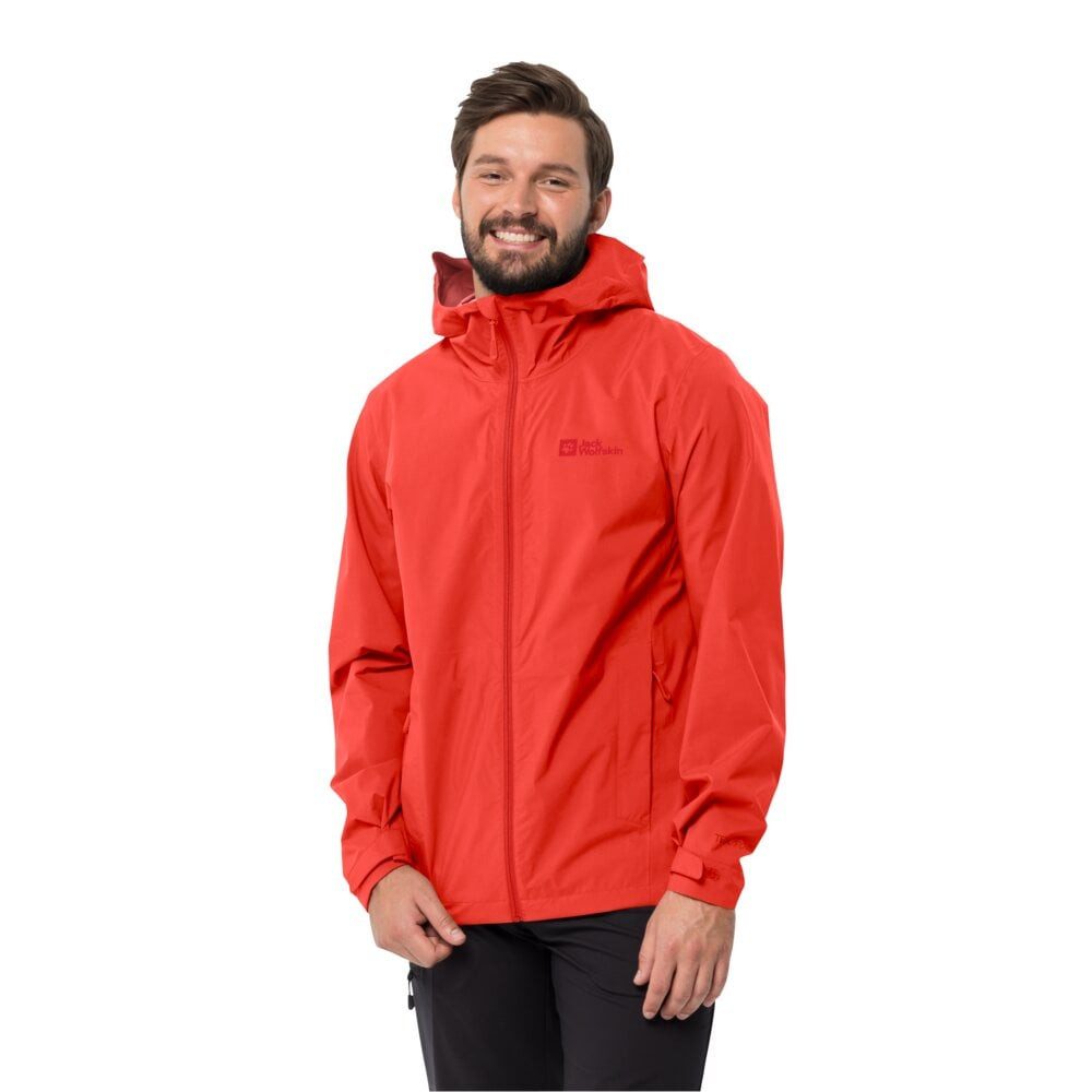 Regenjacke Elsberg 2.5L (sehr atmungsaktiv, wasserdicht, winddicht) rot Herren