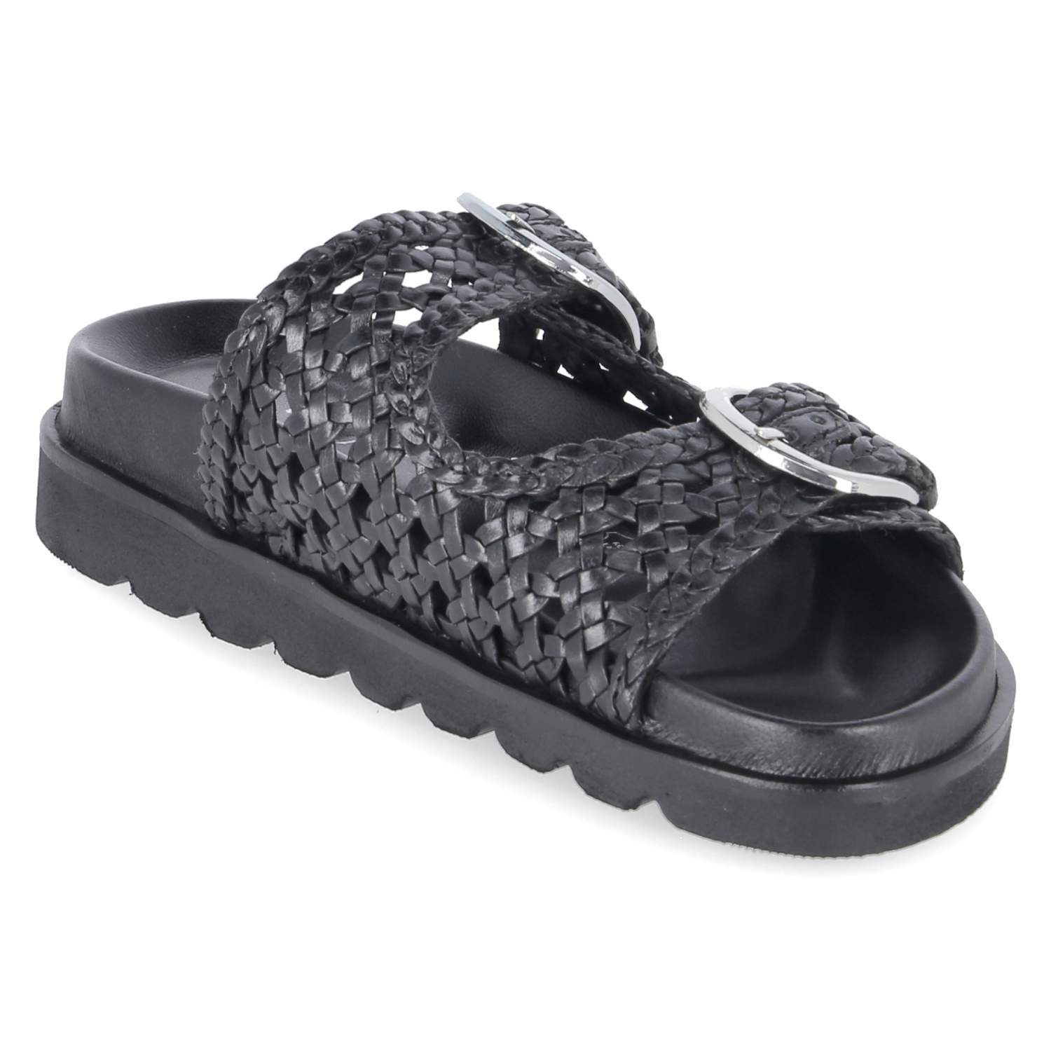 Palado Palado Flache Pantoletten 6RS0060702 2100 Damen Glattleder black Pantolette – Bild 5 von 5