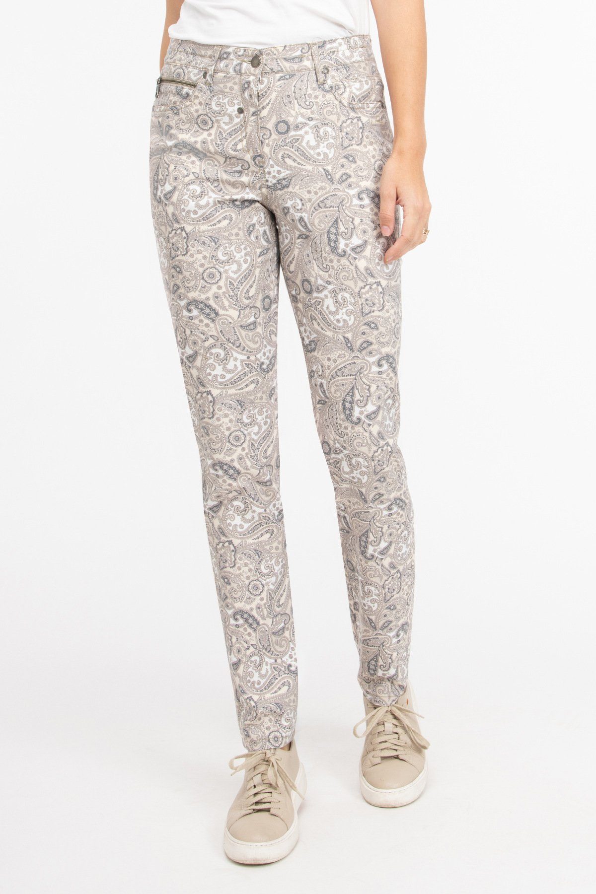 Recover Pants Stoffhose mit Paisleydruck