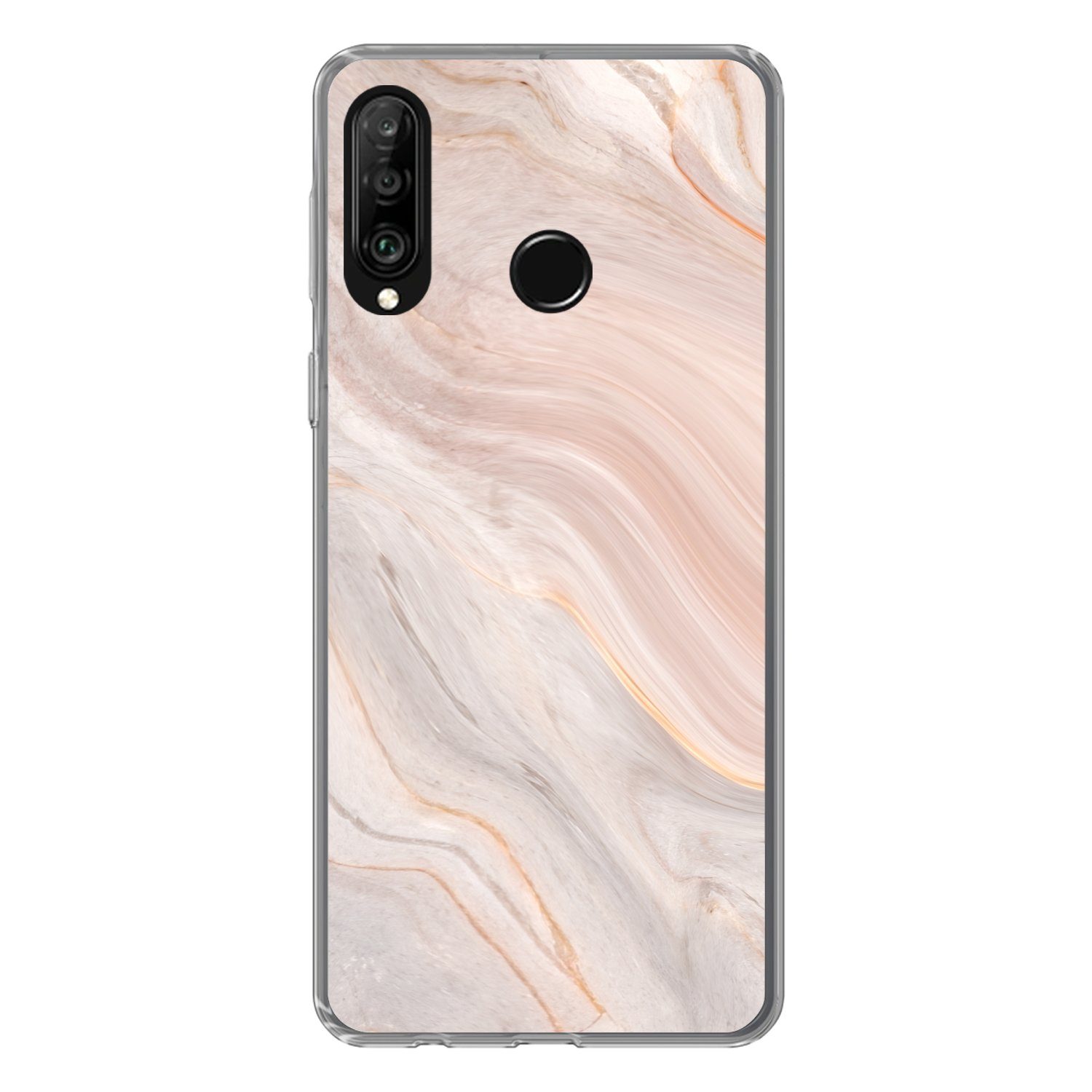 Handyhülle für Huawei P30 Lite Marmor - Muster - Pastell - Abstrakt - Marmoroptik