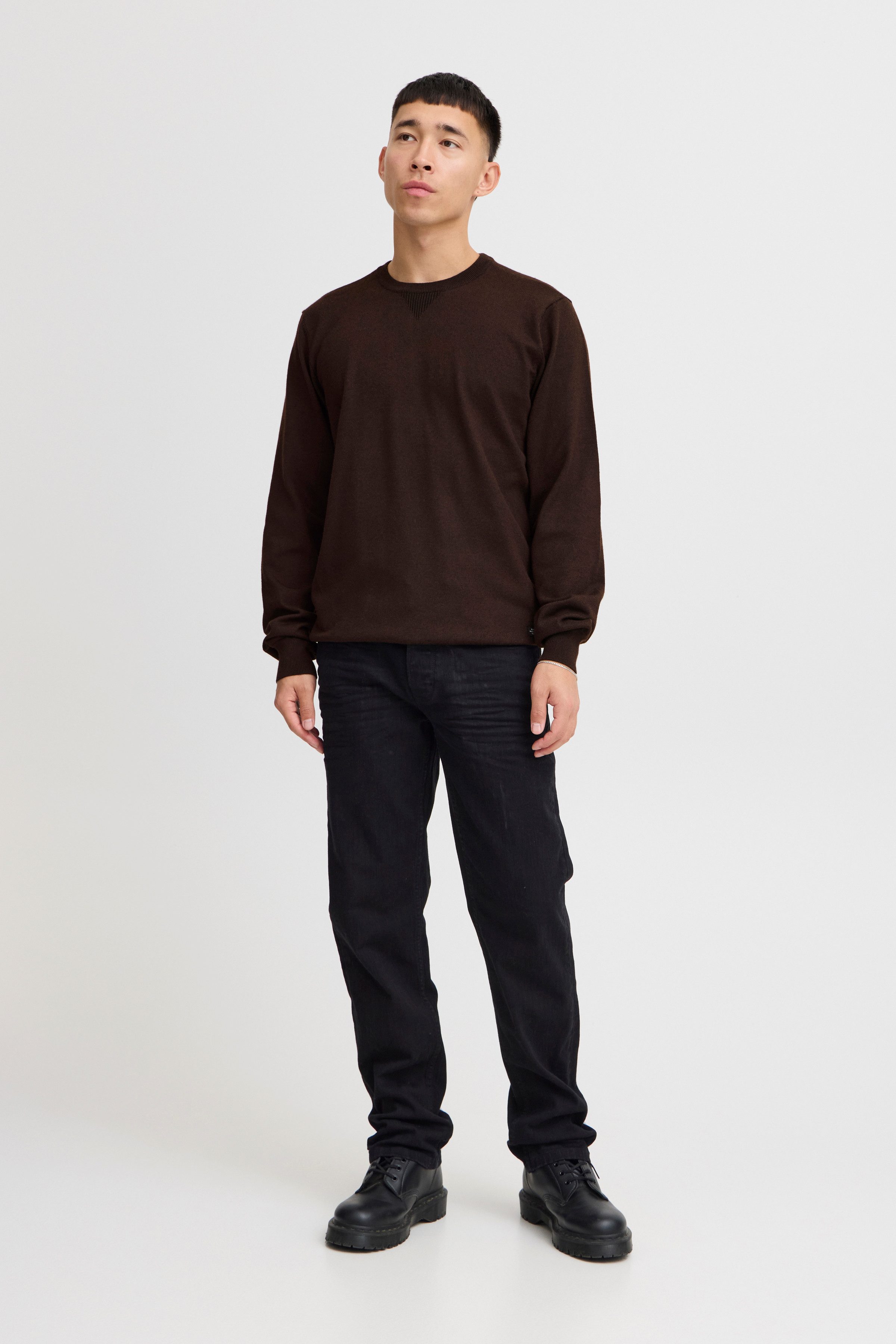 Blend Rundhalspullover Pullover Kunstfaser