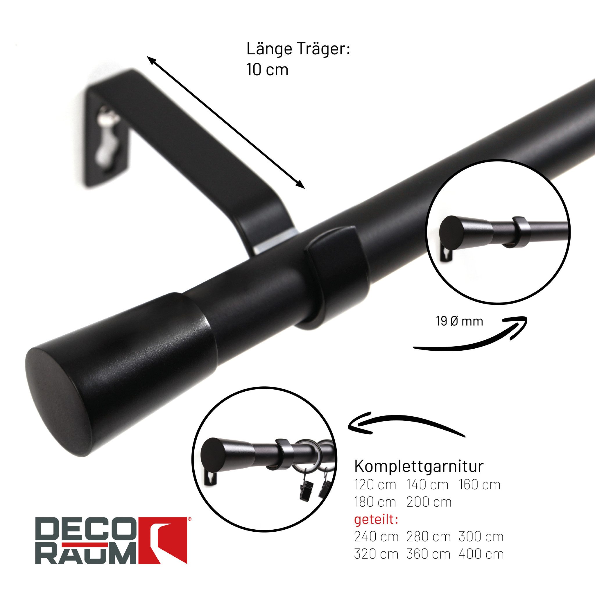 Deco-Raum Gardinenstange Liya, Ø 19 mm, günstig online kaufen