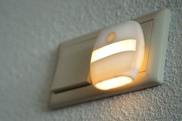 Alecto LED Nachtlicht ANV-21, Warmes Weiß (2200-300 K), Warmes Weiß (2200-300 K), sparsam & langlebig mit auto. Ein-/Ausschalten für Kinderzimmer & mehr