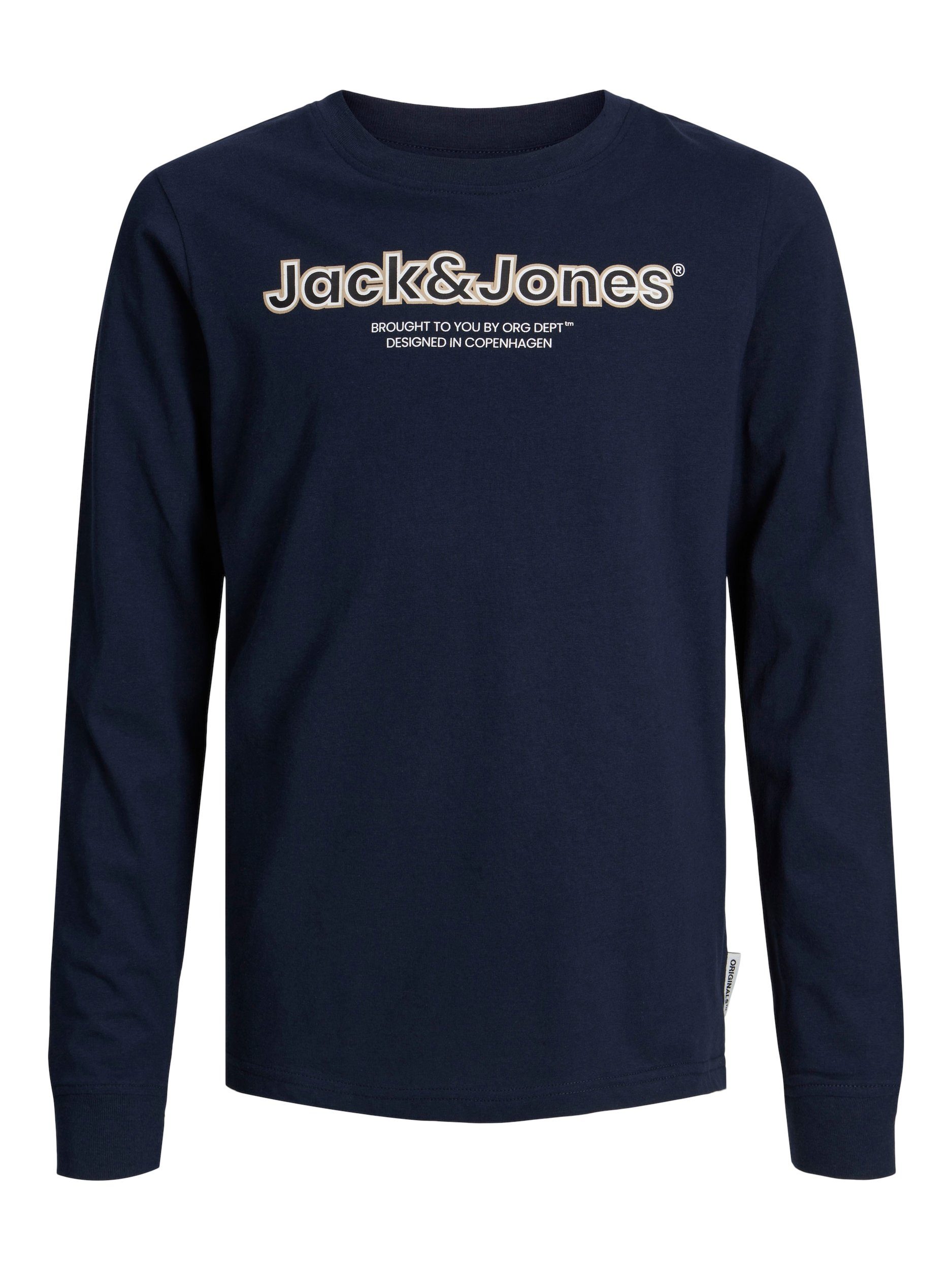 Jack & Jones JORLAKEWOOD Blazer LS Junior JNR TEE BF BRANDING Langarmshirt Navy