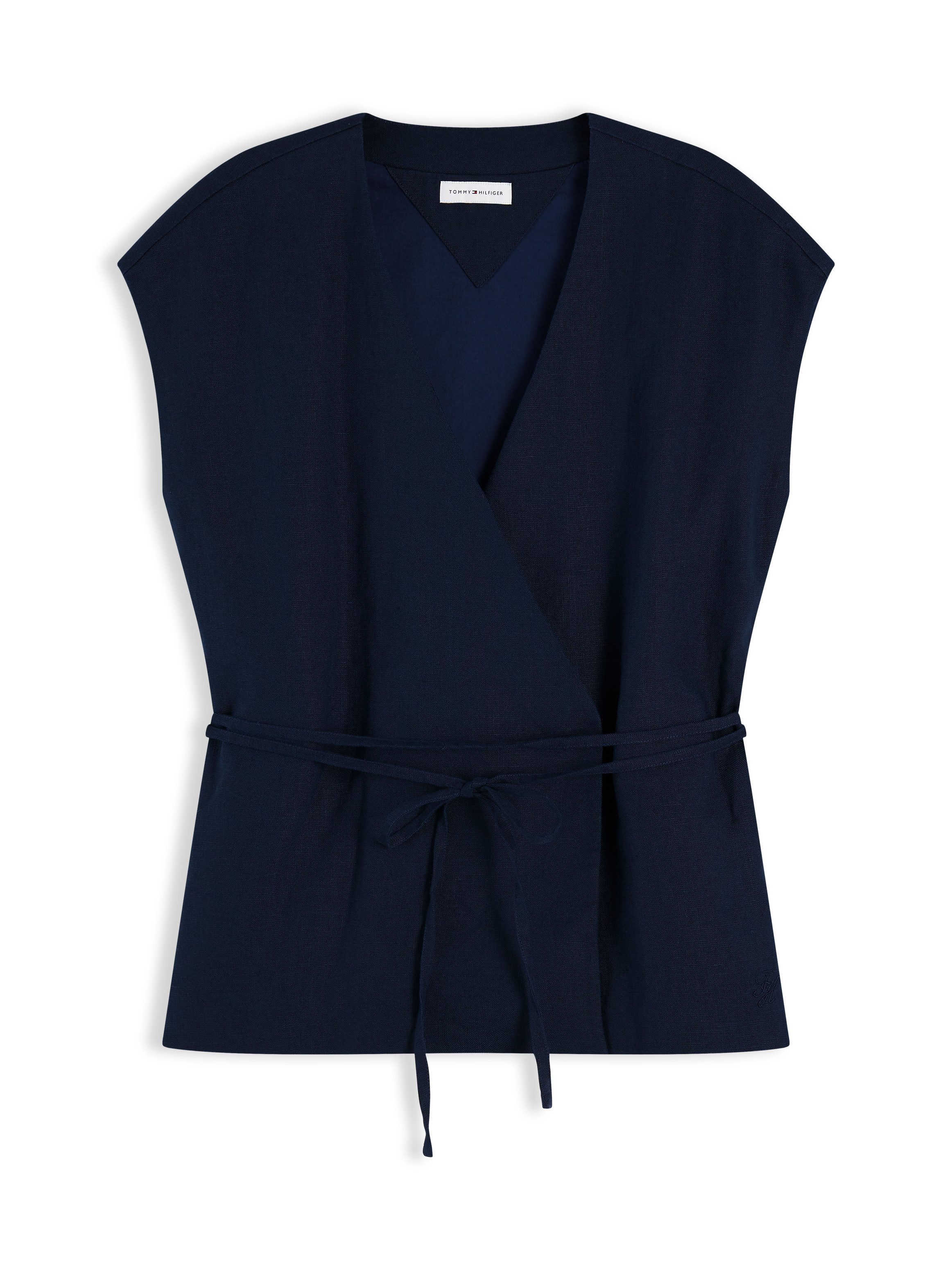 Wickelbluse ESS LINEN WRAP TIE NS VEST