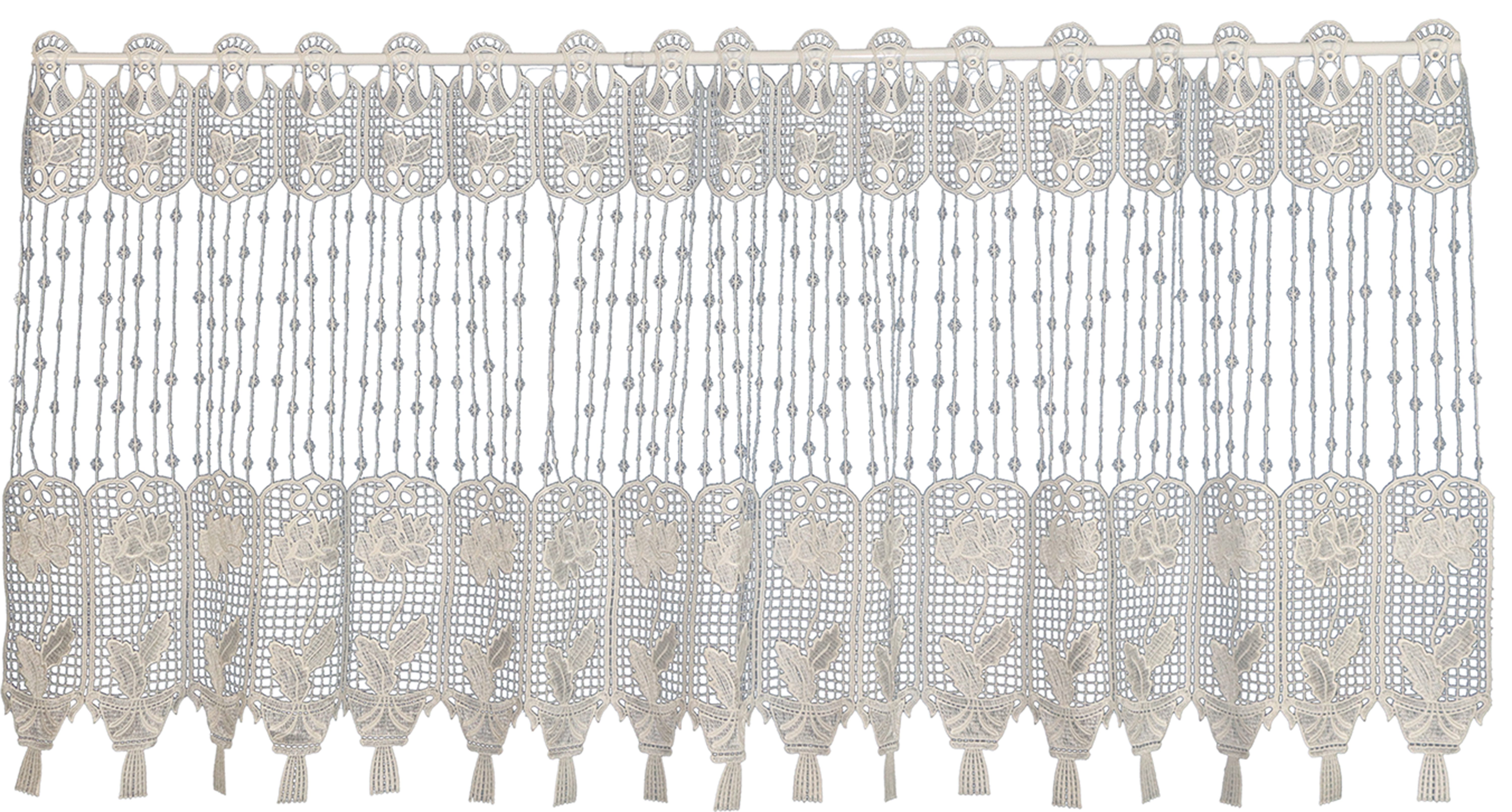 EXPERIENCE Scheibengardine Scheibengardine Macramé transparent 58x143 cm Bistrostil, Stangendurchzug, transparent