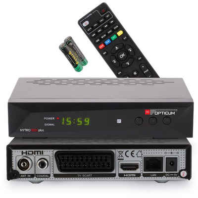 RED OPTICUM Nytro Box Plus Hybrid Receiver DVB-T2 HD Receiver (DVB-C & DVB-T2 Receiver mit Aufnahmefunktion PVR, HDMI, USB, SCART)